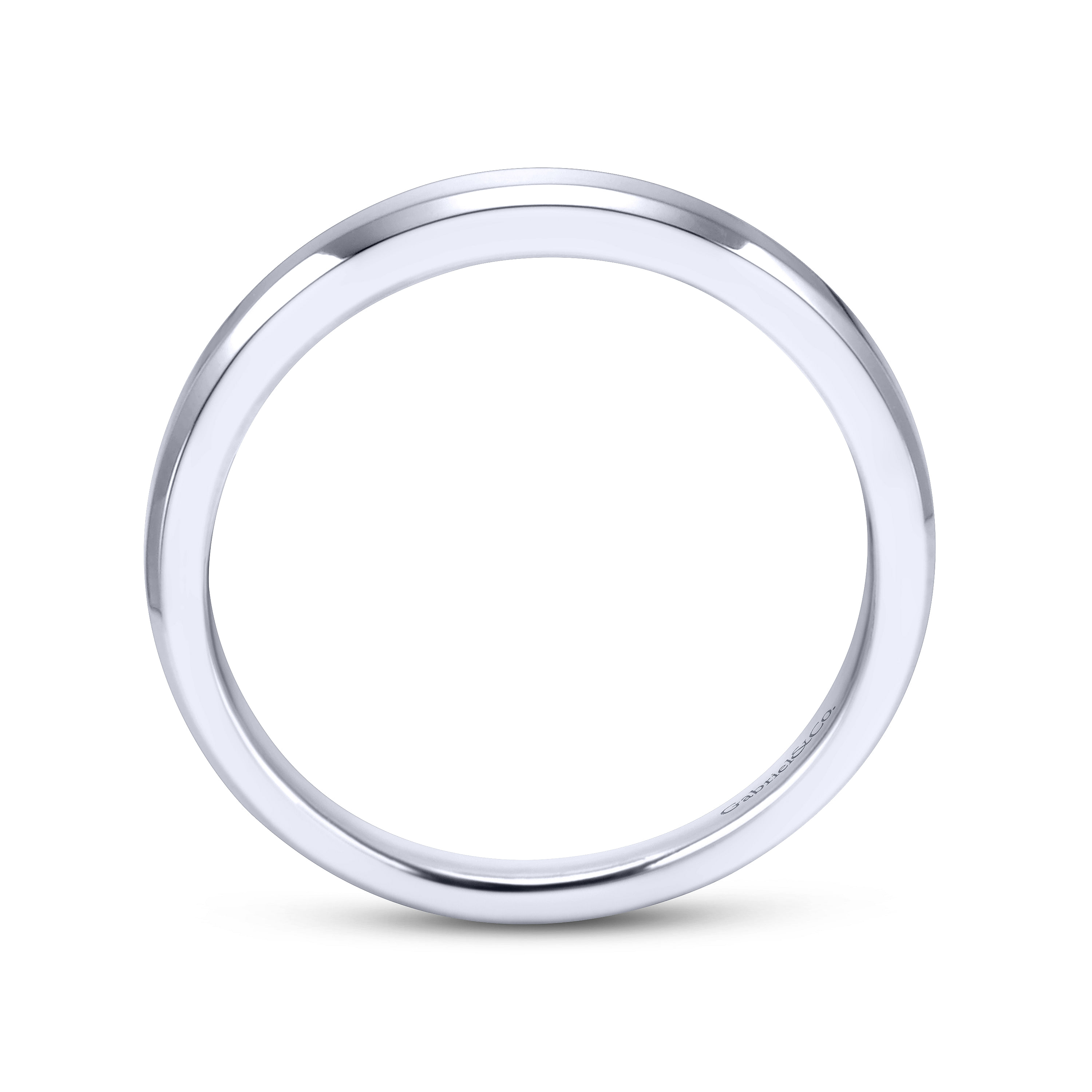 14k White Gold Straight Wedding Band angle 2 14k White Gold Straight Wedding Band angle 2