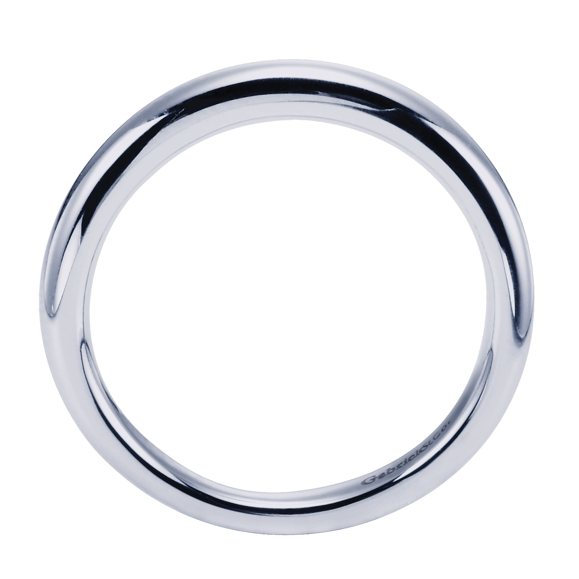 14k White Gold Straight Wedding Band angle 2 14k White Gold Straight Wedding Band angle 2