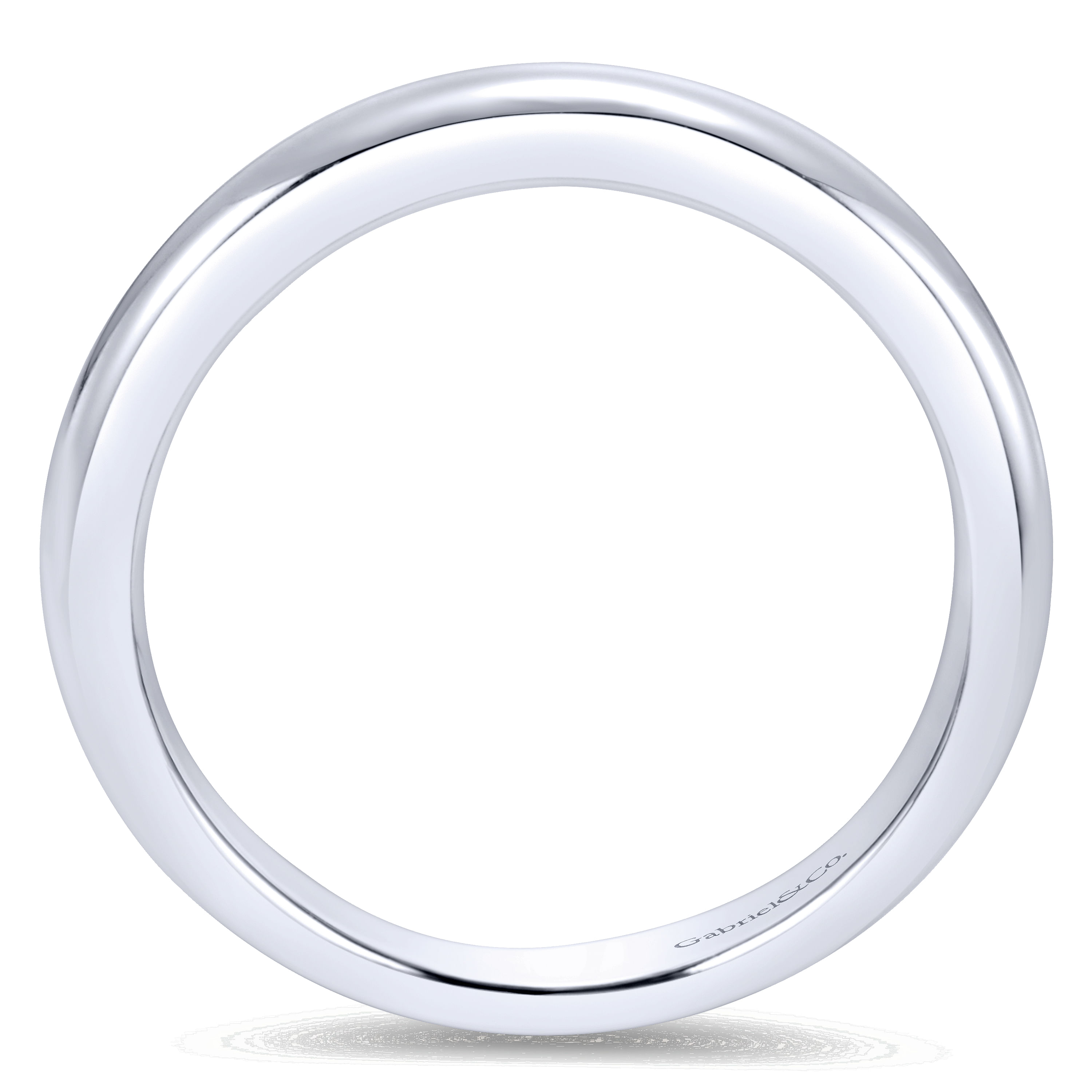14k White Gold Straight Wedding Band angle 2 14k White Gold Straight Wedding Band angle 2