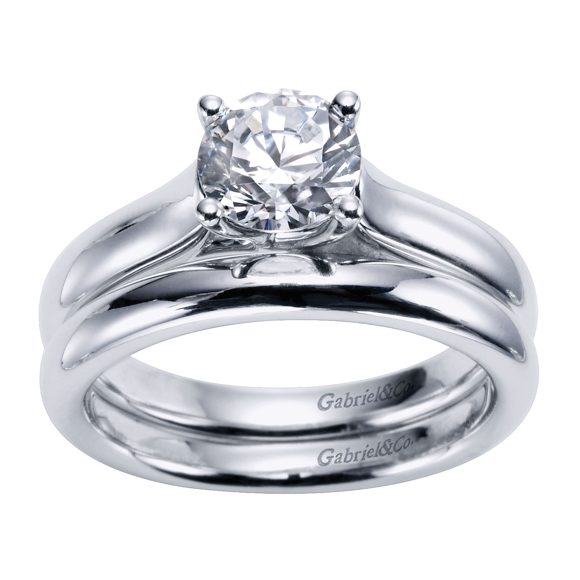 14k White Gold Straight Wedding Band angle 4 14k White Gold Straight Wedding Band angle 4