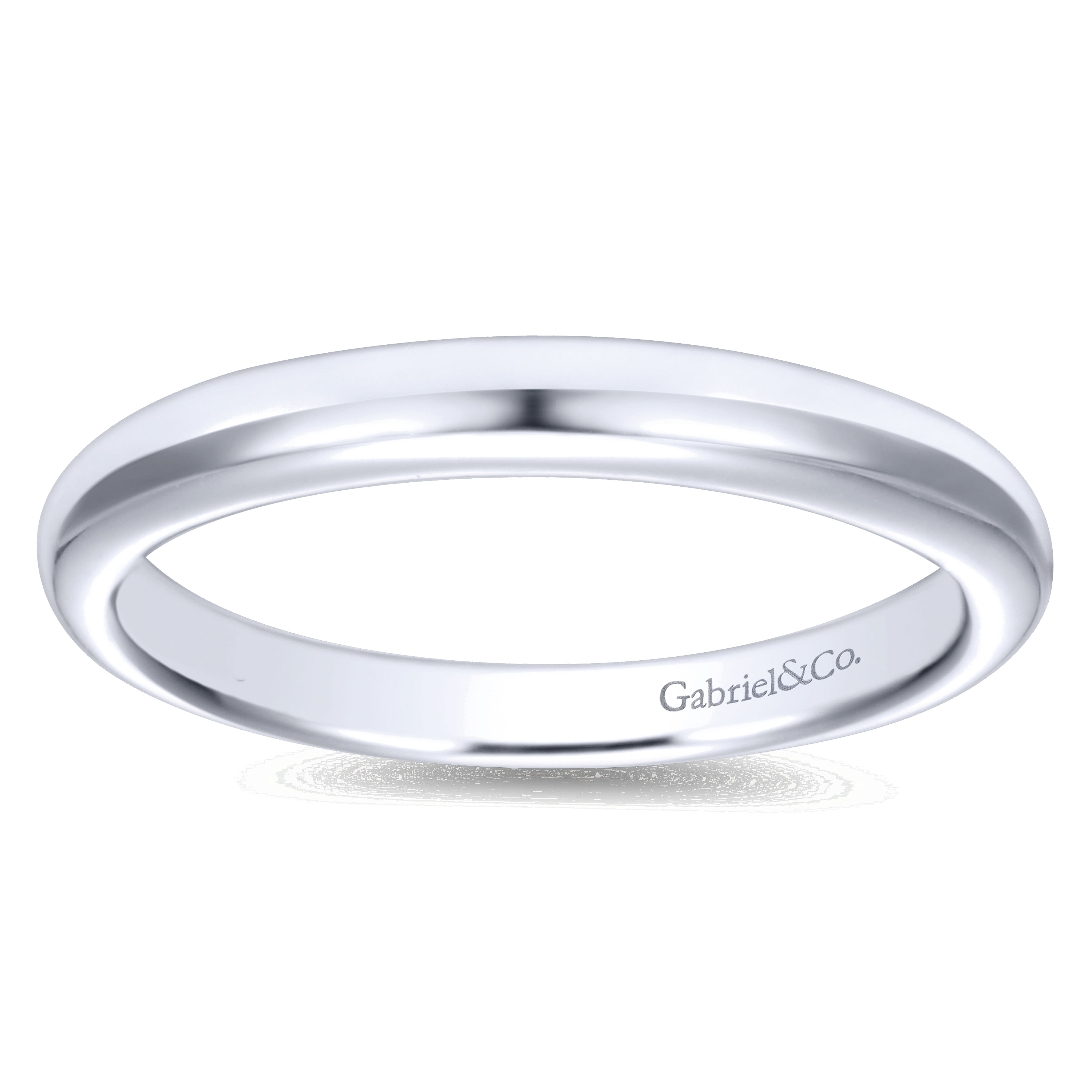 14k White Gold Straight Wedding Band angle 5 14k White Gold Straight Wedding Band angle 5