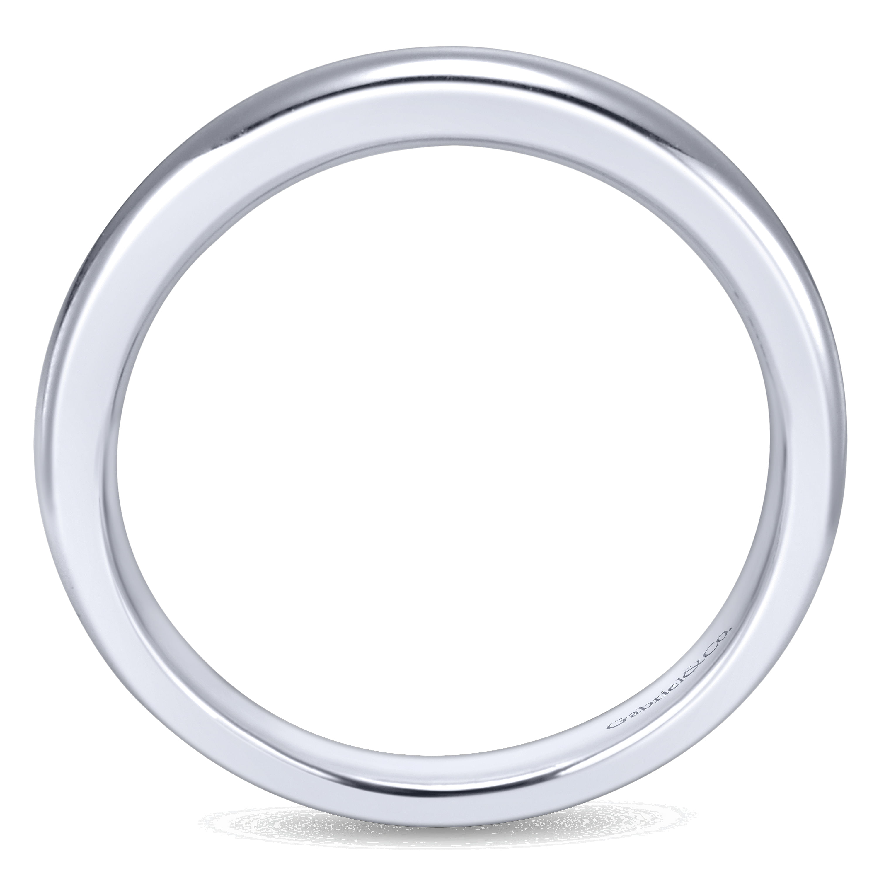 14k White Gold Straight Wedding Band angle 2 14k White Gold Straight Wedding Band angle 2