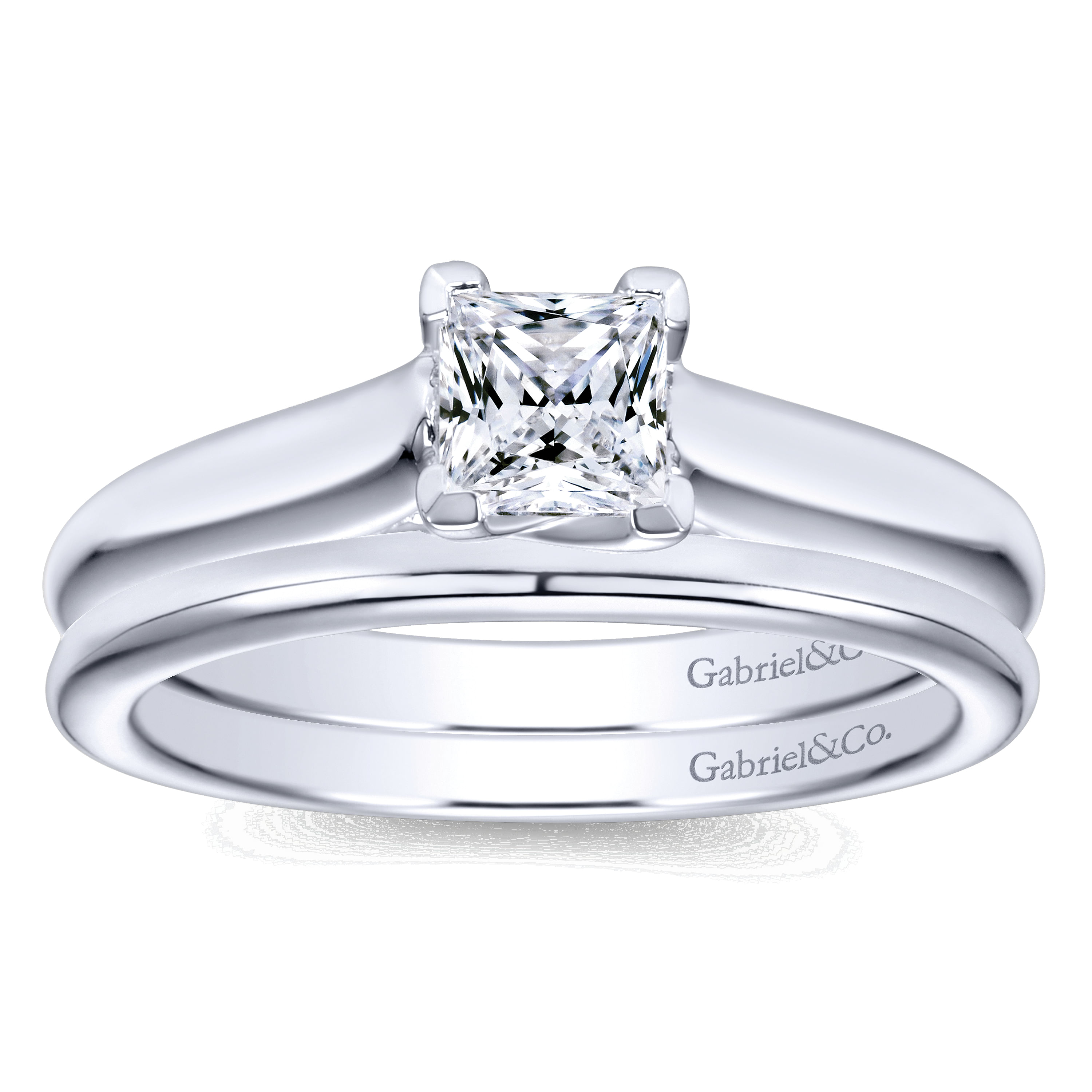 14k White Gold Straight Wedding Band angle 4 14k White Gold Straight Wedding Band angle 4