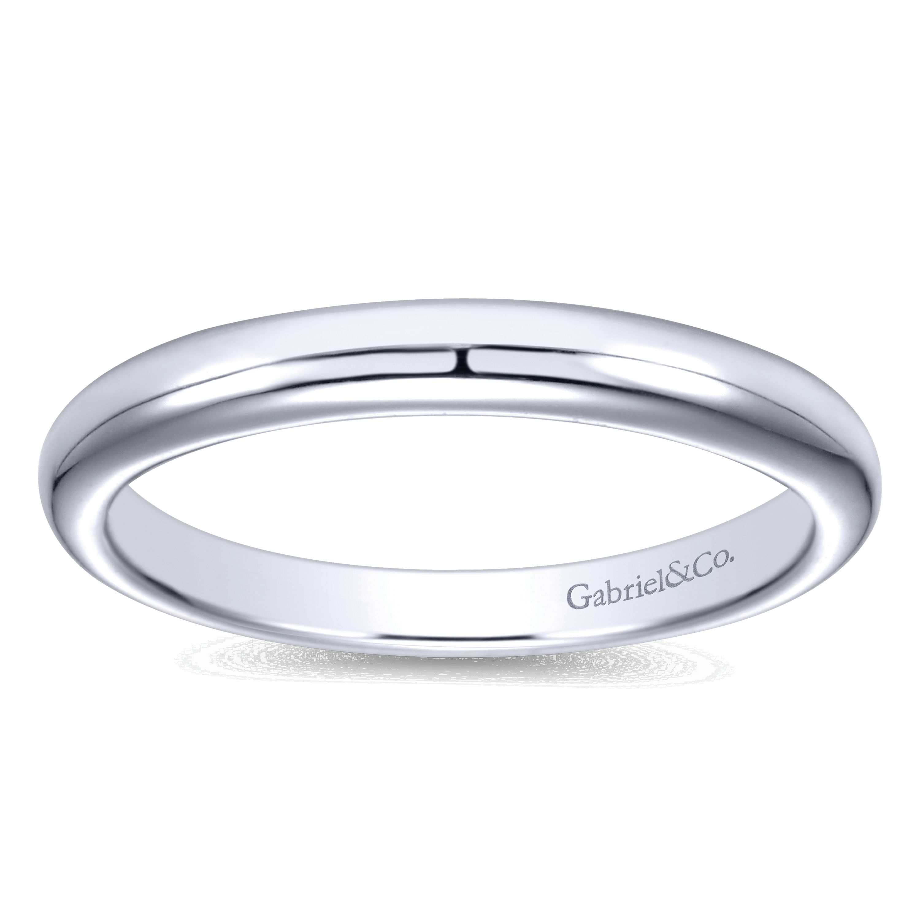 14k White Gold Straight Wedding Band angle 5 14k White Gold Straight Wedding Band angle 5