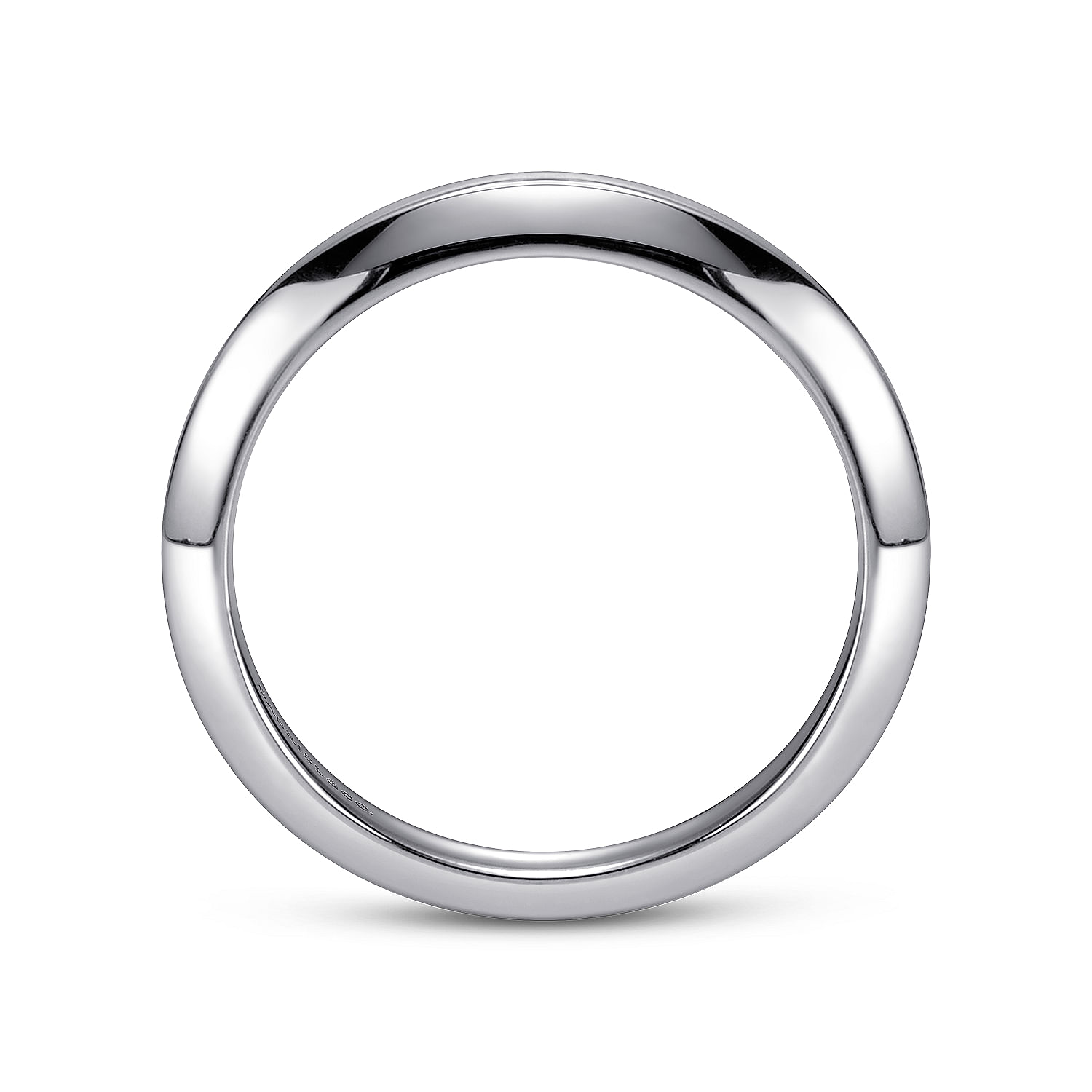 14k White Gold Straight Wedding Band angle 2 14k White Gold Straight Wedding Band angle 2