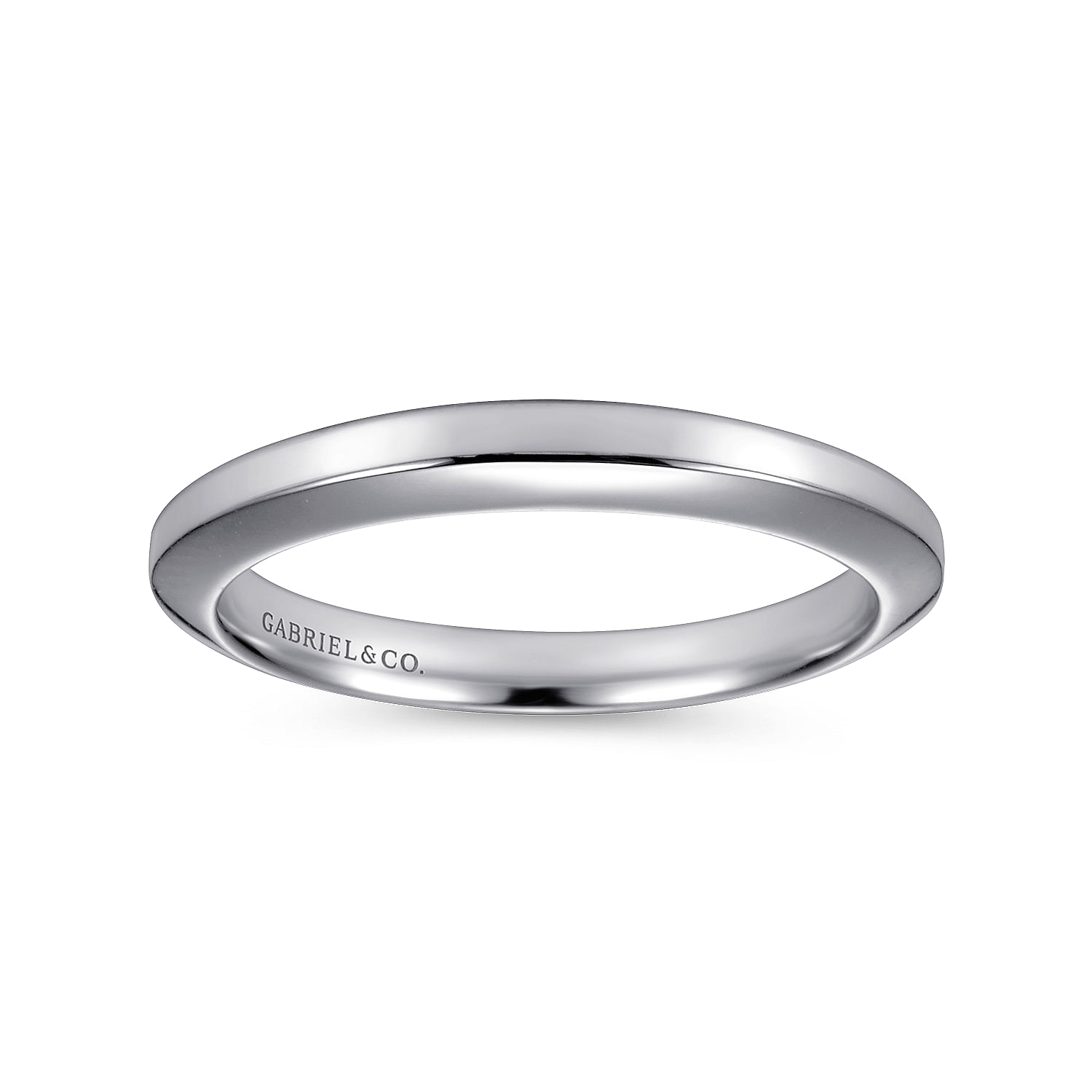 14k White Gold Straight Wedding Band angle 5 14k White Gold Straight Wedding Band angle 5