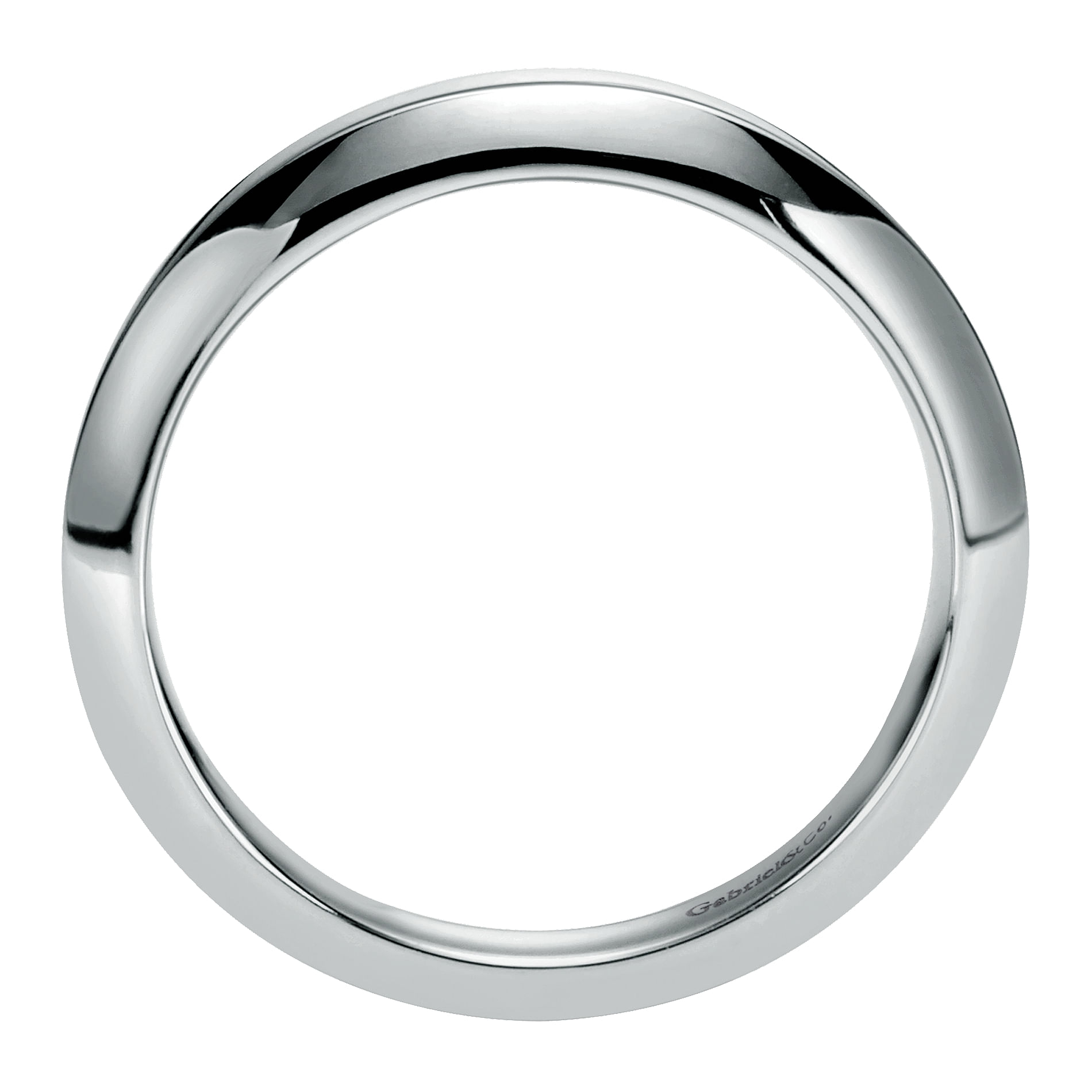 14k White Gold Straight Wedding Band angle 2 14k White Gold Straight Wedding Band angle 2