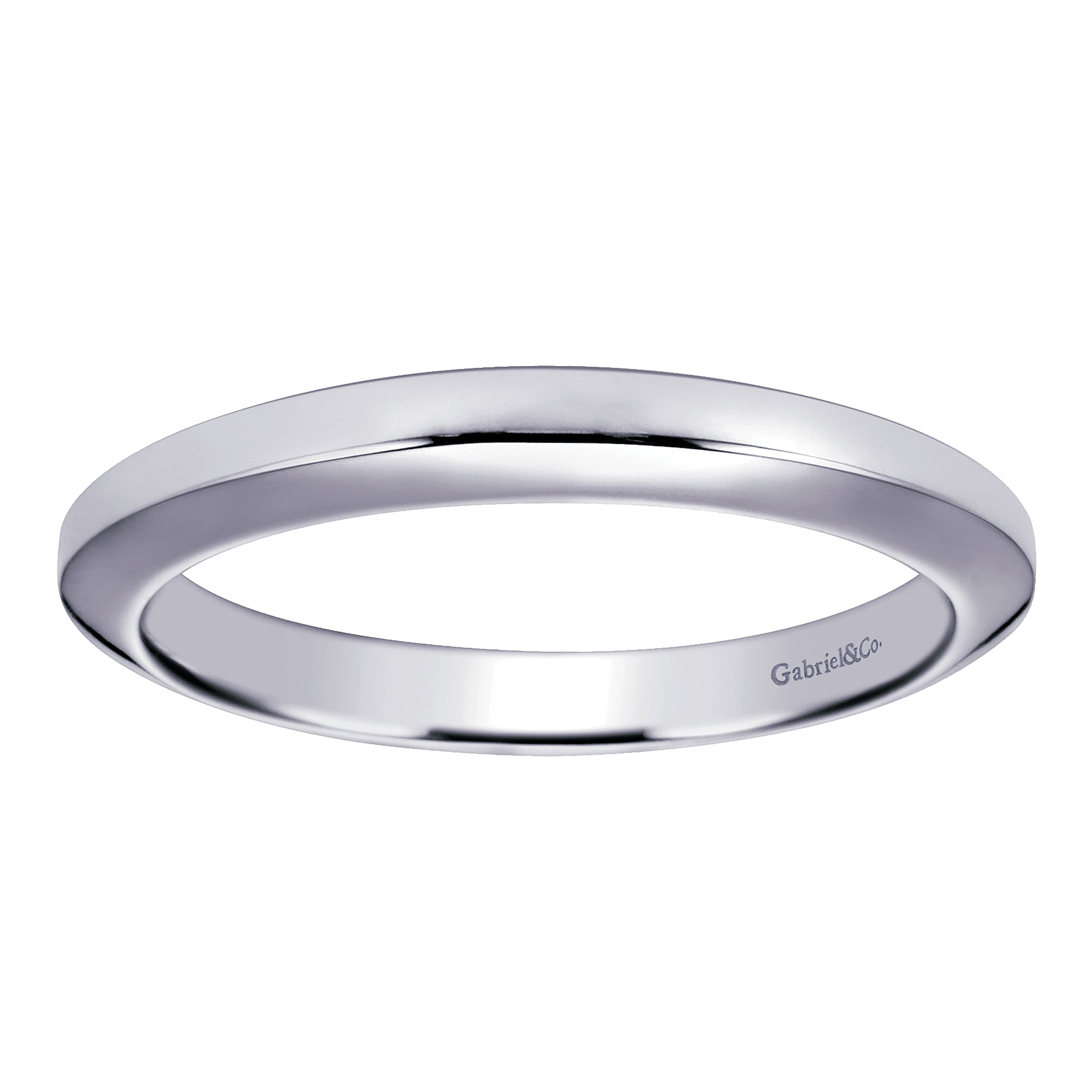 14k White Gold Straight Wedding Band angle 5 14k White Gold Straight Wedding Band angle 5