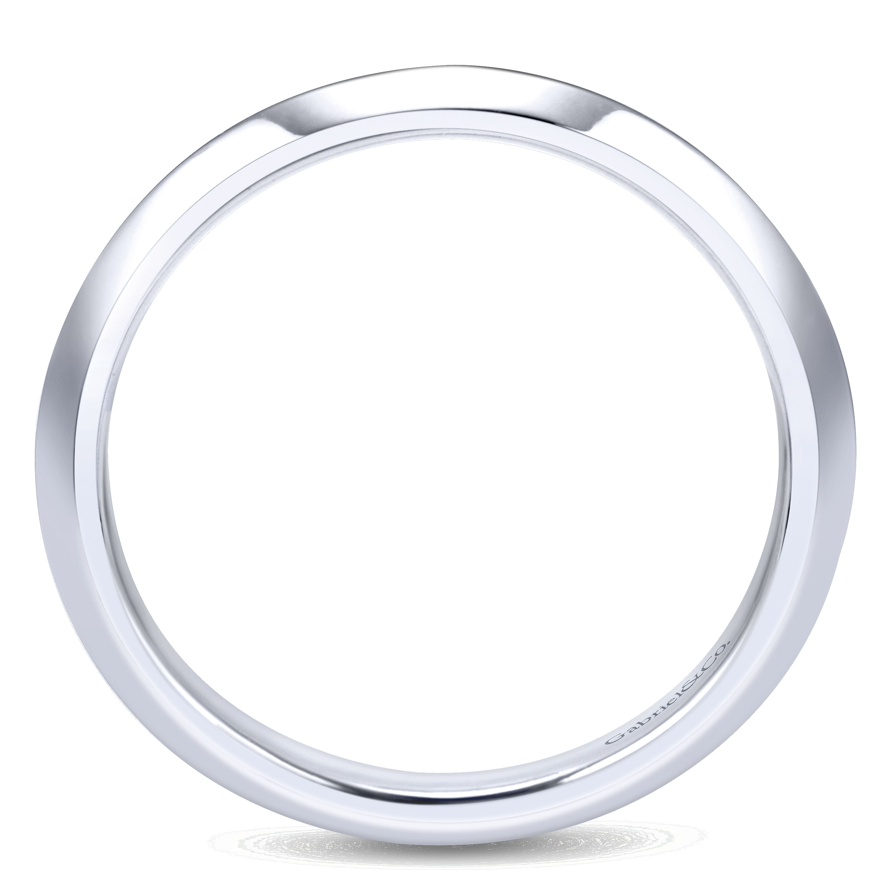 14k White Gold Straight Wedding Band angle 2 14k White Gold Straight Wedding Band angle 2