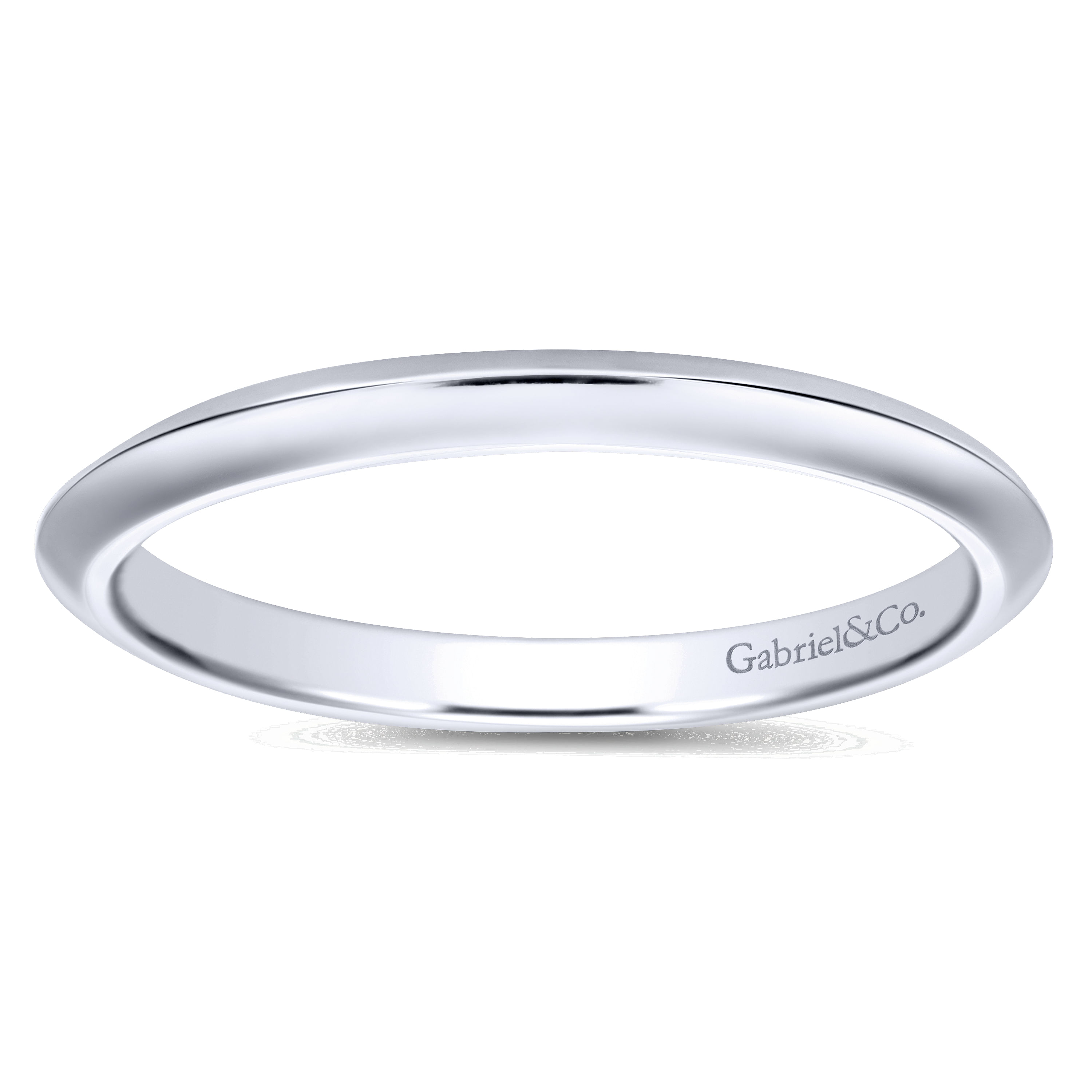 14k White Gold Straight Wedding Band angle 5 14k White Gold Straight Wedding Band angle 5