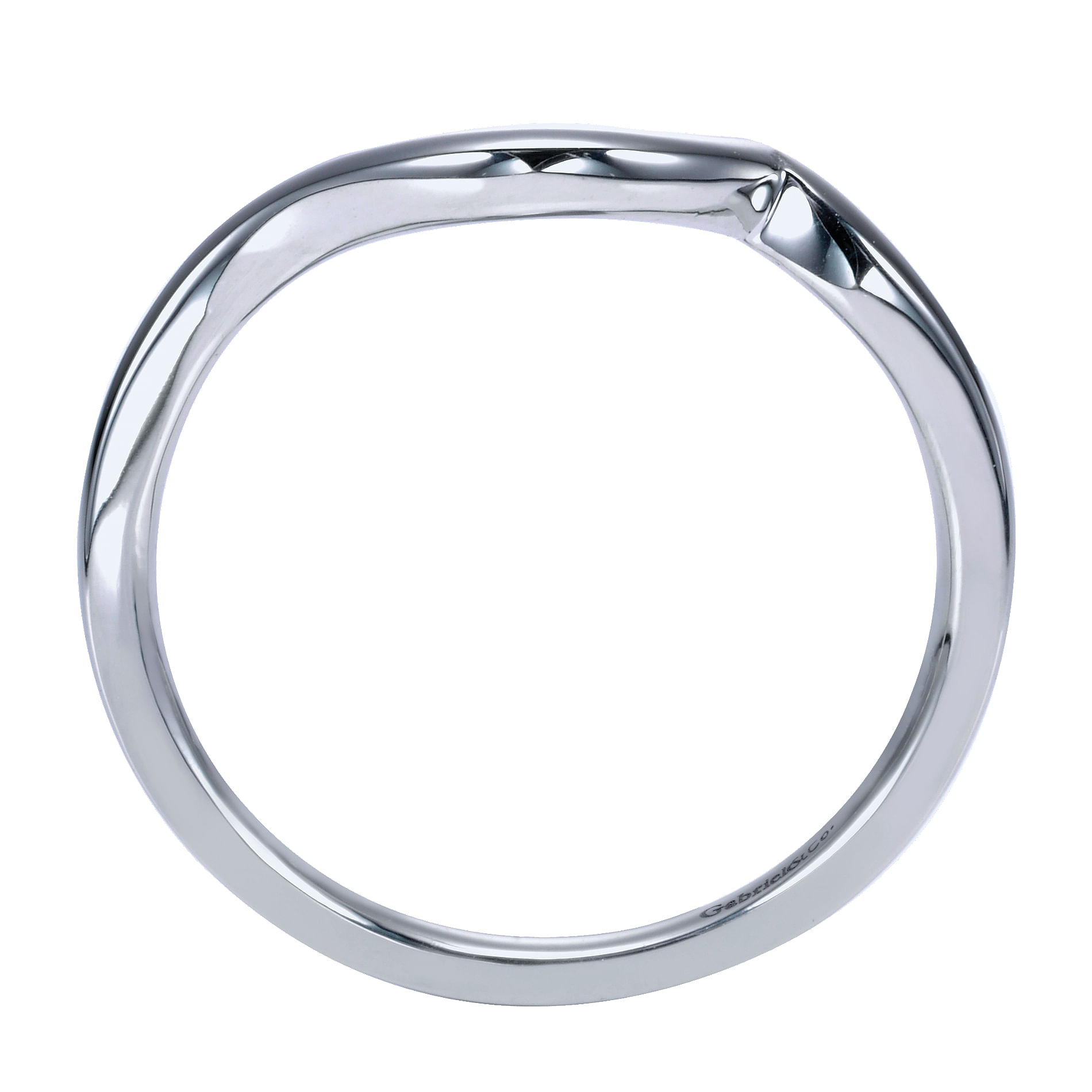 14k White Gold Straight Wedding Band angle 2 14k White Gold Straight Wedding Band angle 2