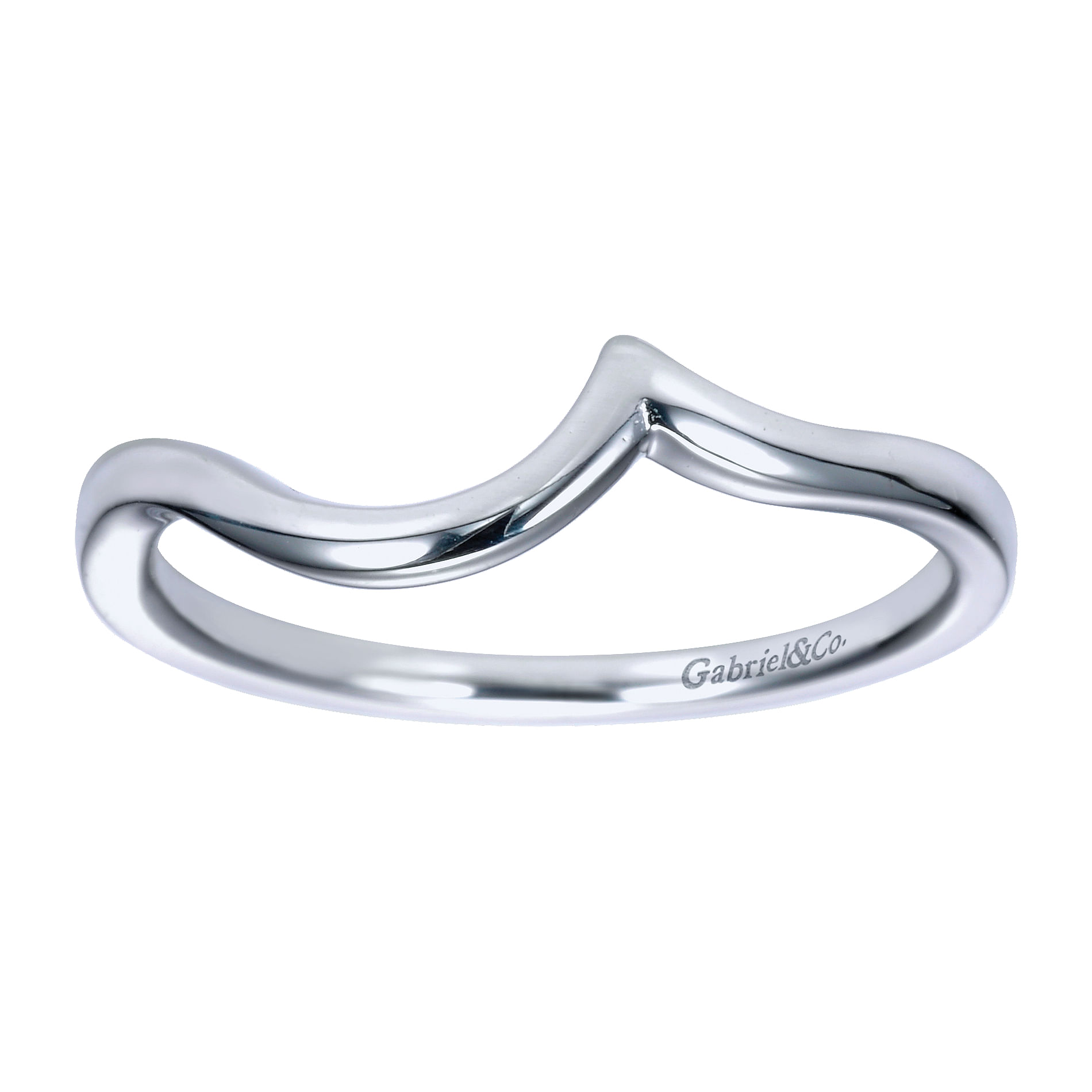 14k White Gold Straight Wedding Band angle 5 14k White Gold Straight Wedding Band angle 5