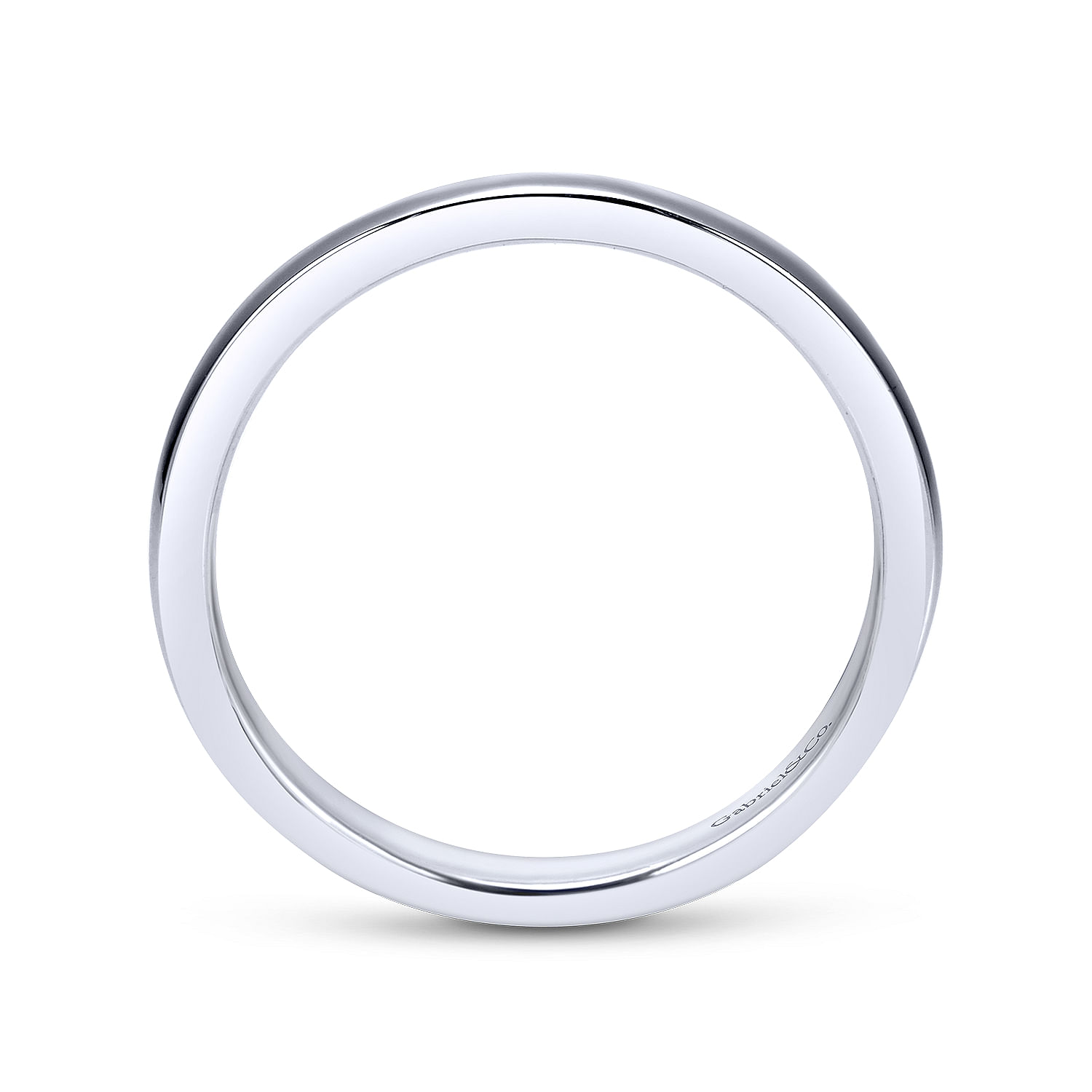 14k White Gold Straight Wedding Band angle 2 14k White Gold Straight Wedding Band angle 2