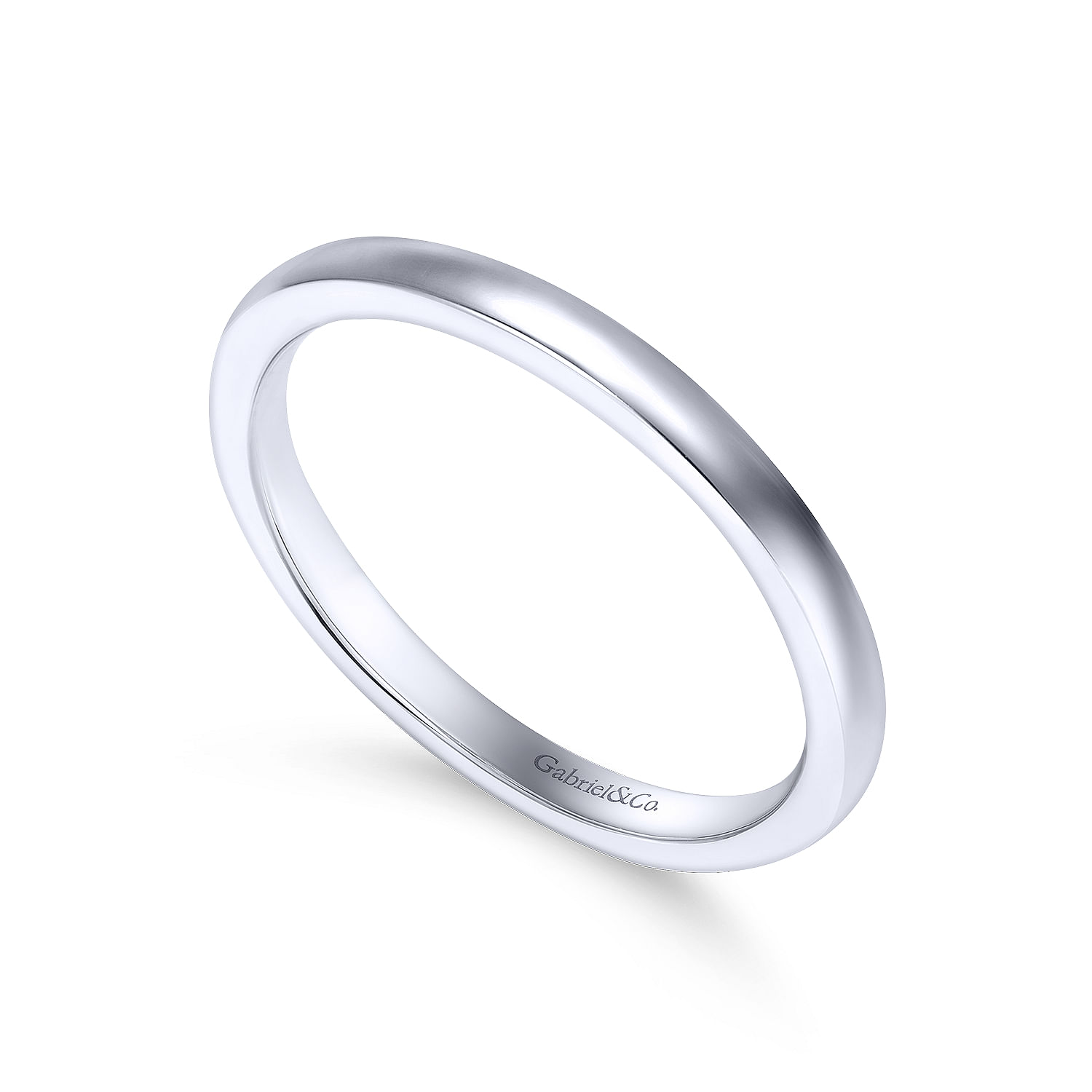 14k White Gold Straight Wedding Band angle 3 14k White Gold Straight Wedding Band angle 3