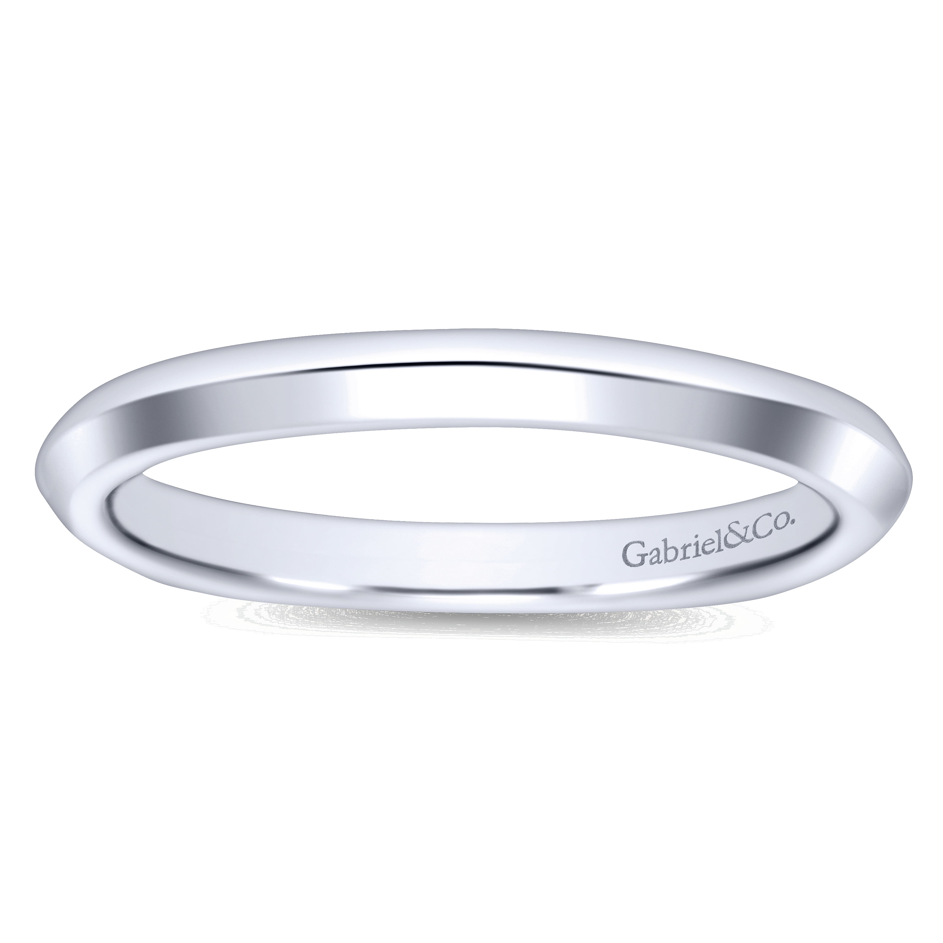14k White Gold Straight Wedding Band angle 5 14k White Gold Straight Wedding Band angle 5