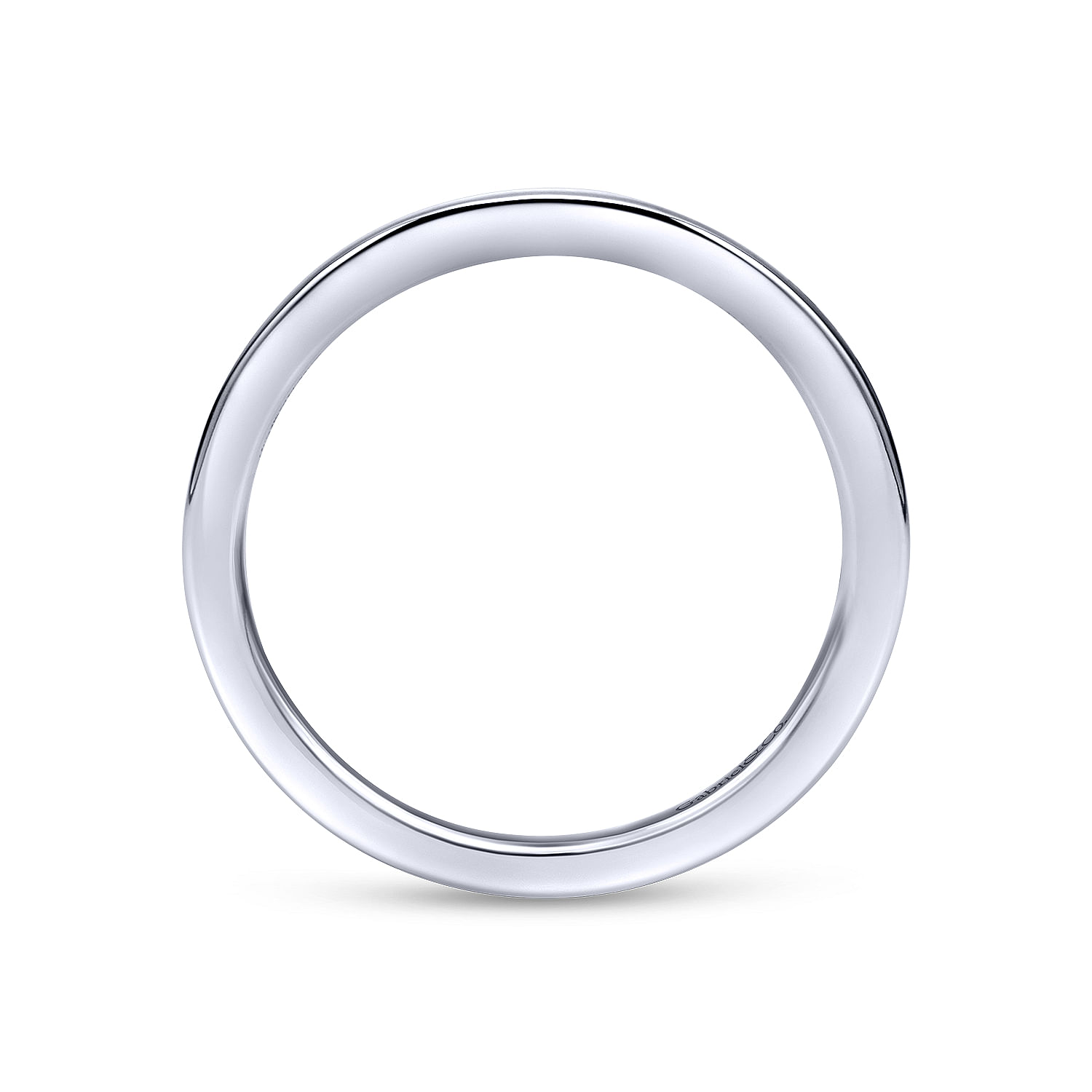 14k White Gold Straight Wedding Band angle 2 14k White Gold Straight Wedding Band angle 2