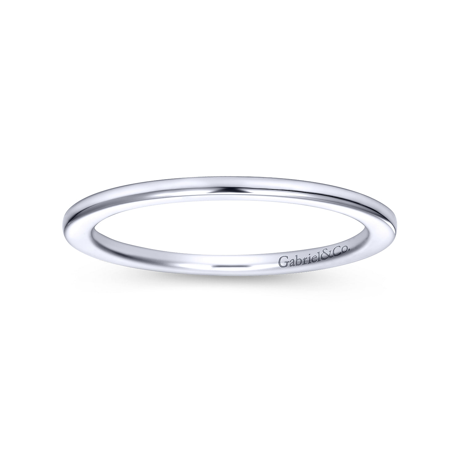 14k White Gold Straight Wedding Band angle 5 14k White Gold Straight Wedding Band angle 5