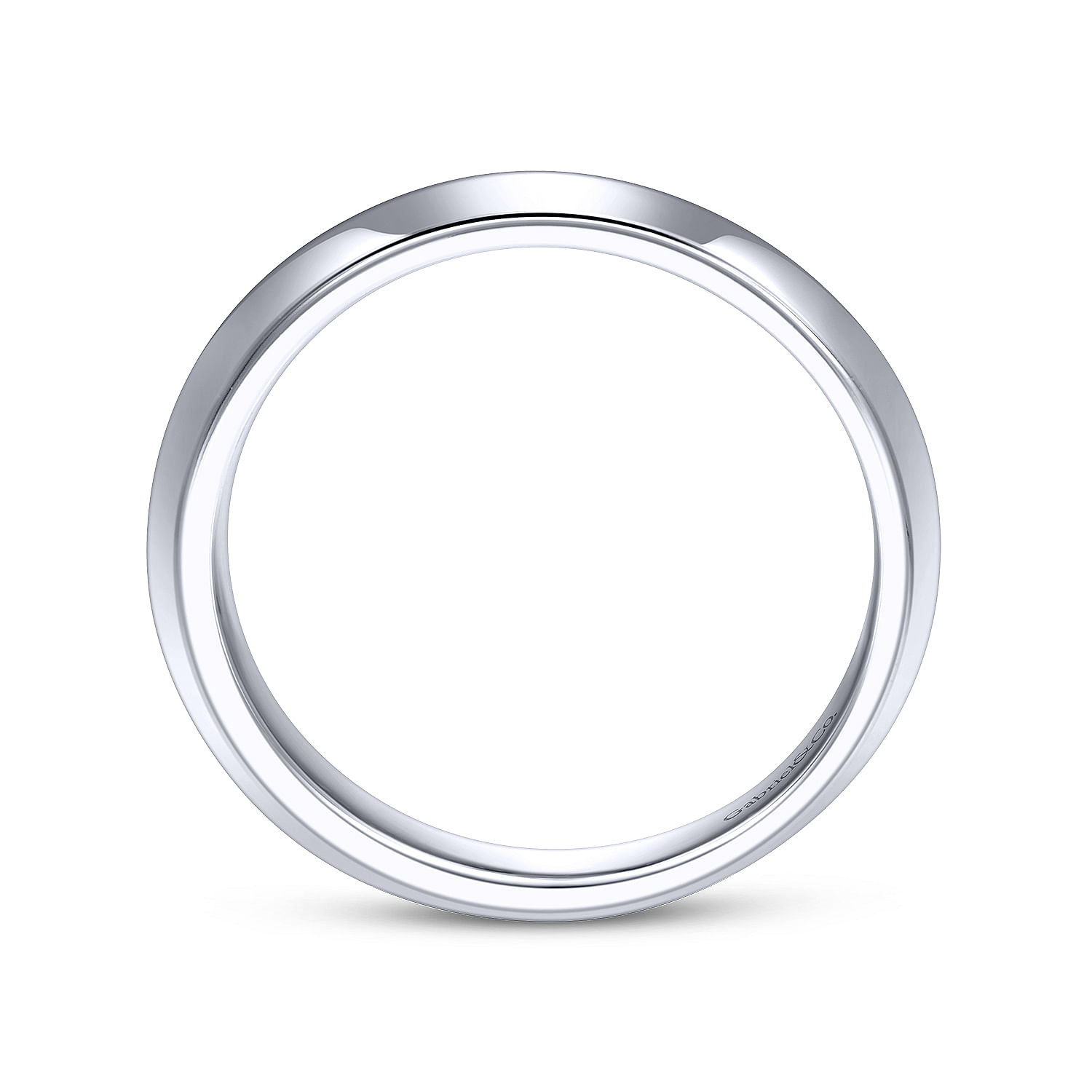 14k White Gold Straight Wedding Band angle 2 14k White Gold Straight Wedding Band angle 2