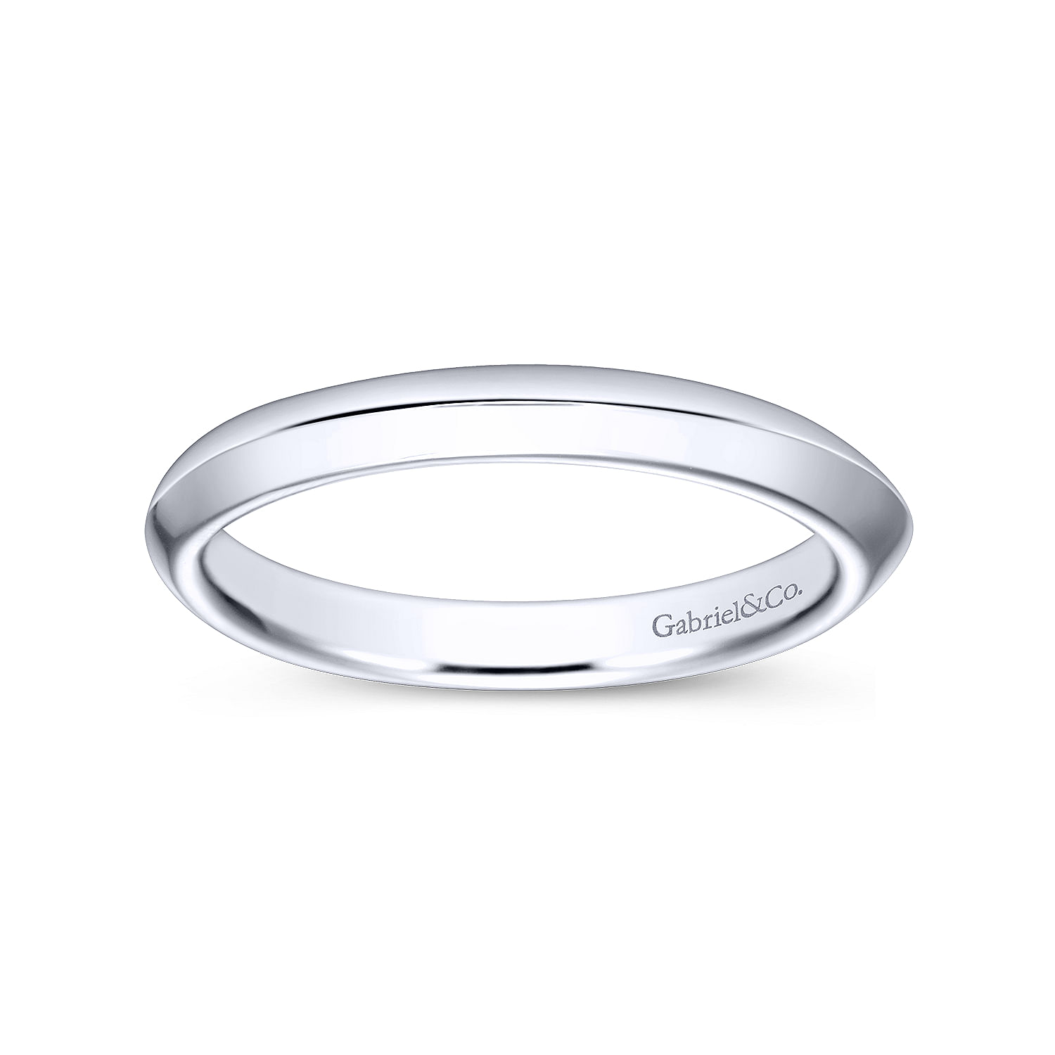 14k White Gold Straight Wedding Band angle 5 14k White Gold Straight Wedding Band angle 5