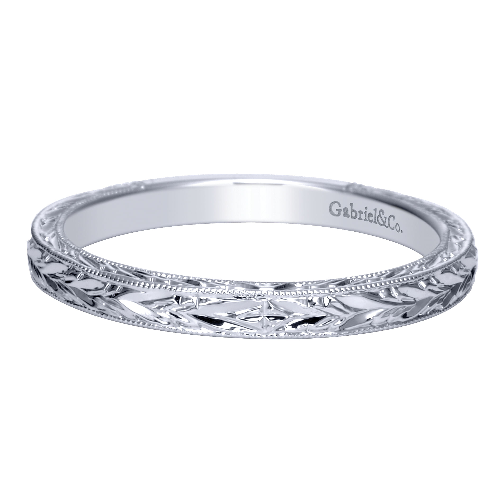 14k White Gold Straight 14k White Gold Straight