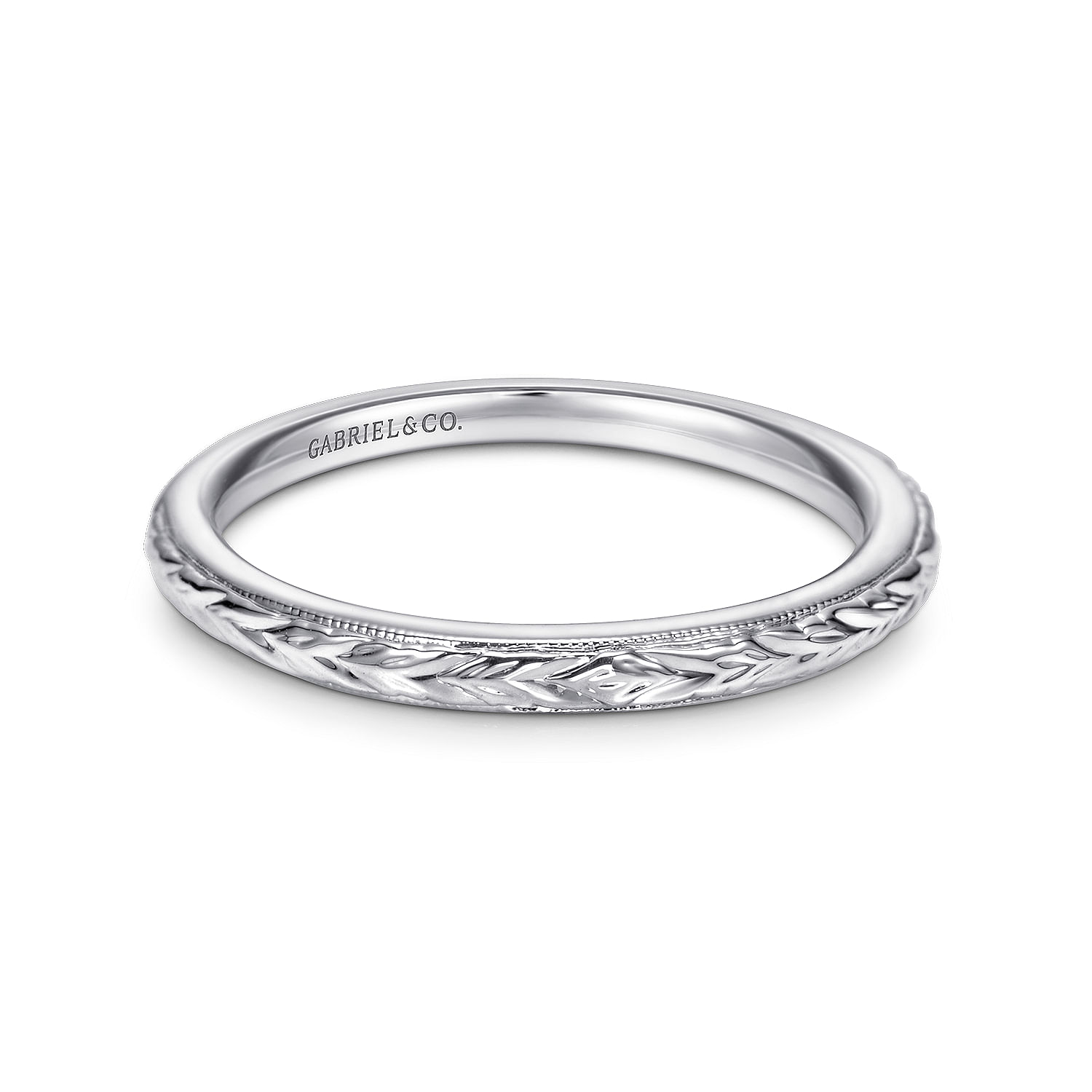 14k White Gold Straight 14k White Gold Straight