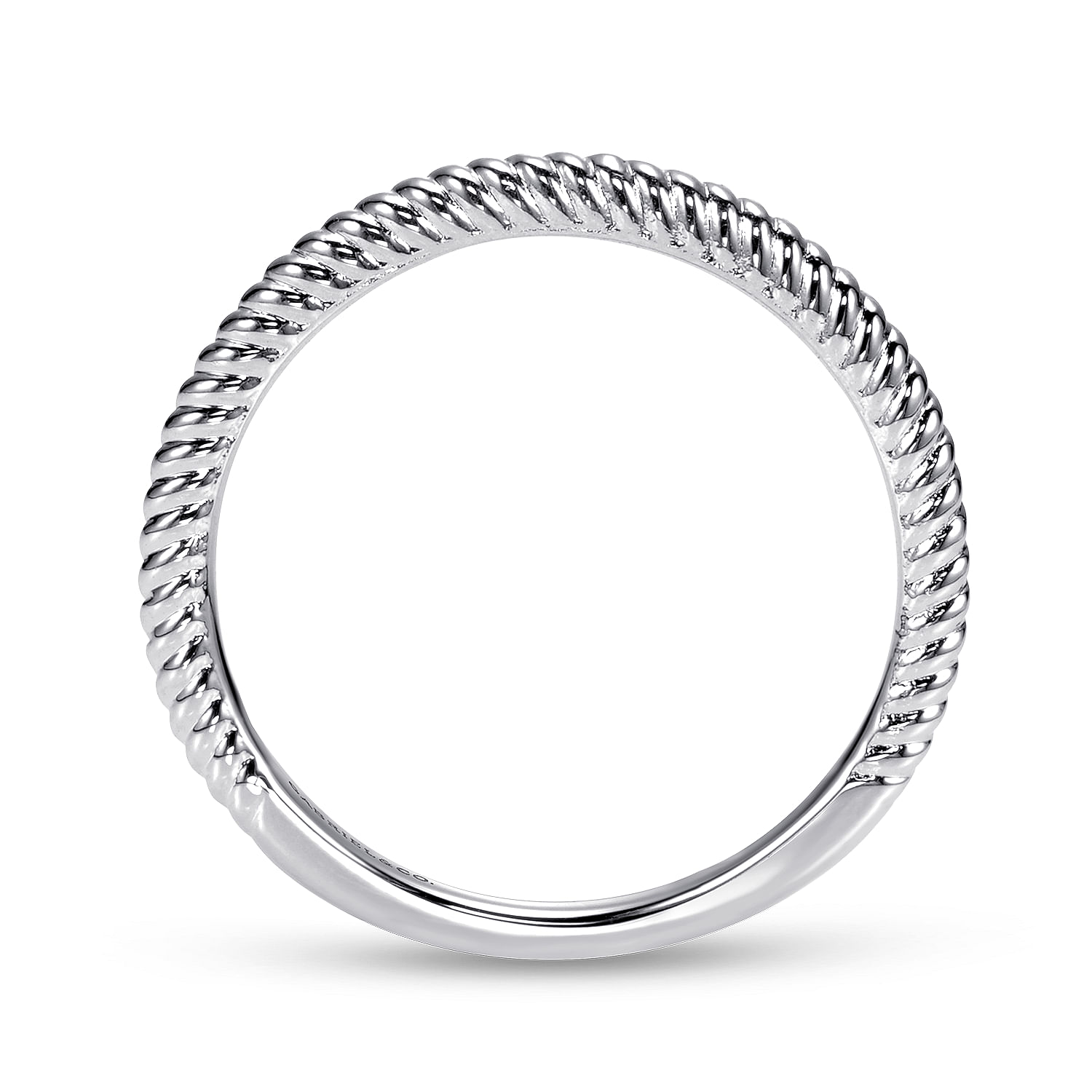 14k White Gold Straight Wedding Band angle 2 14k White Gold Straight Wedding Band angle 2