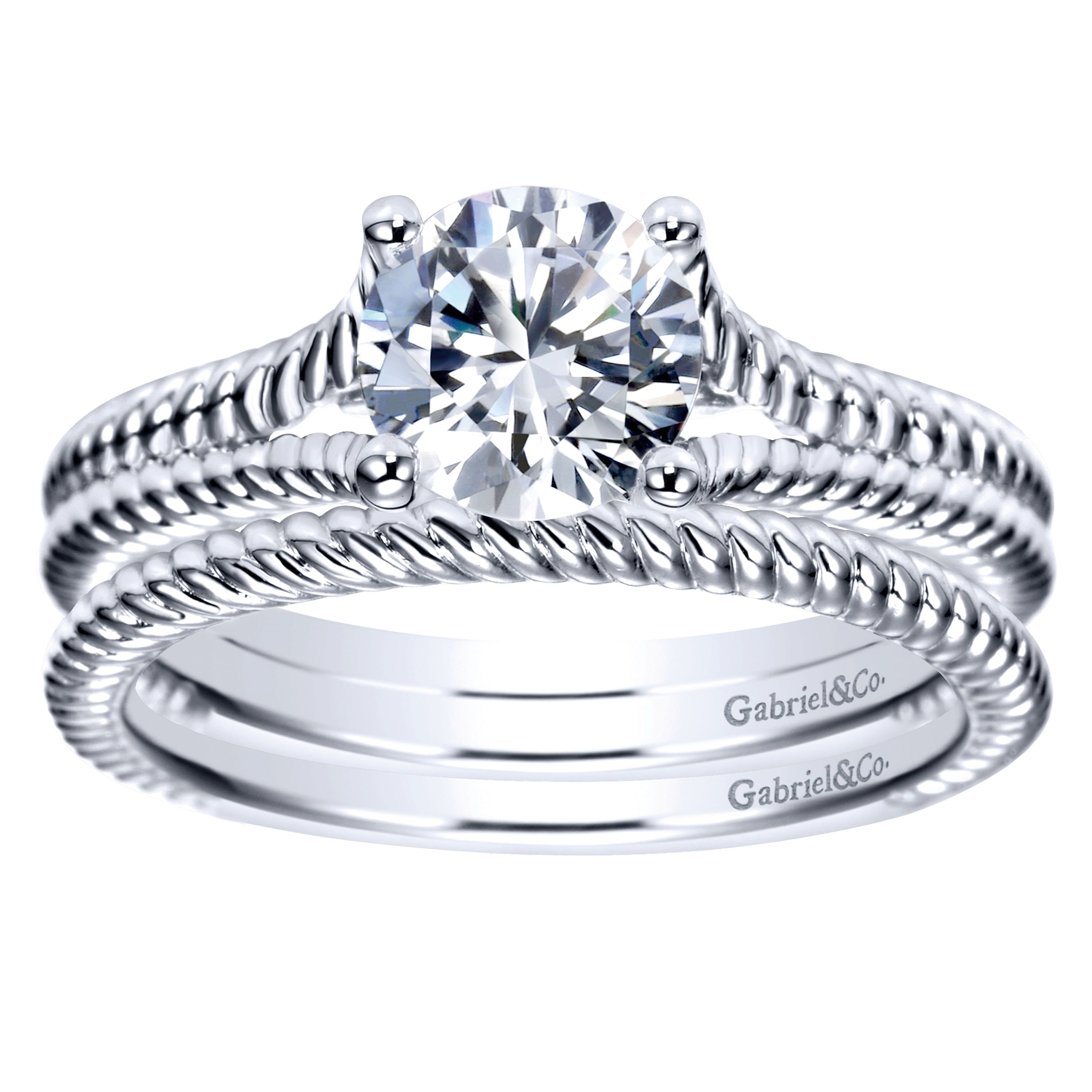14k White Gold Straight Wedding Band angle 4 14k White Gold Straight Wedding Band angle 4