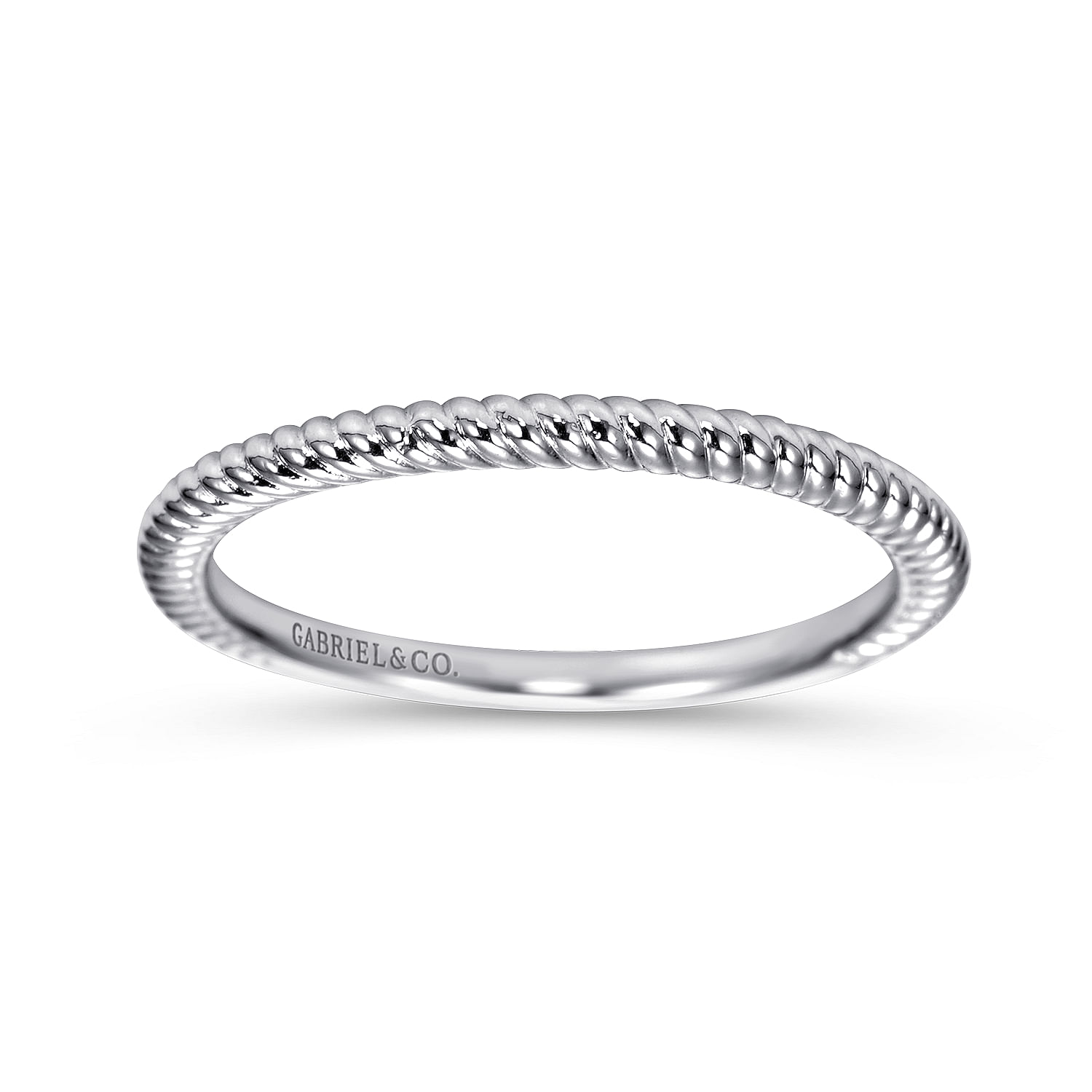 14k White Gold Straight Wedding Band angle 5 14k White Gold Straight Wedding Band angle 5