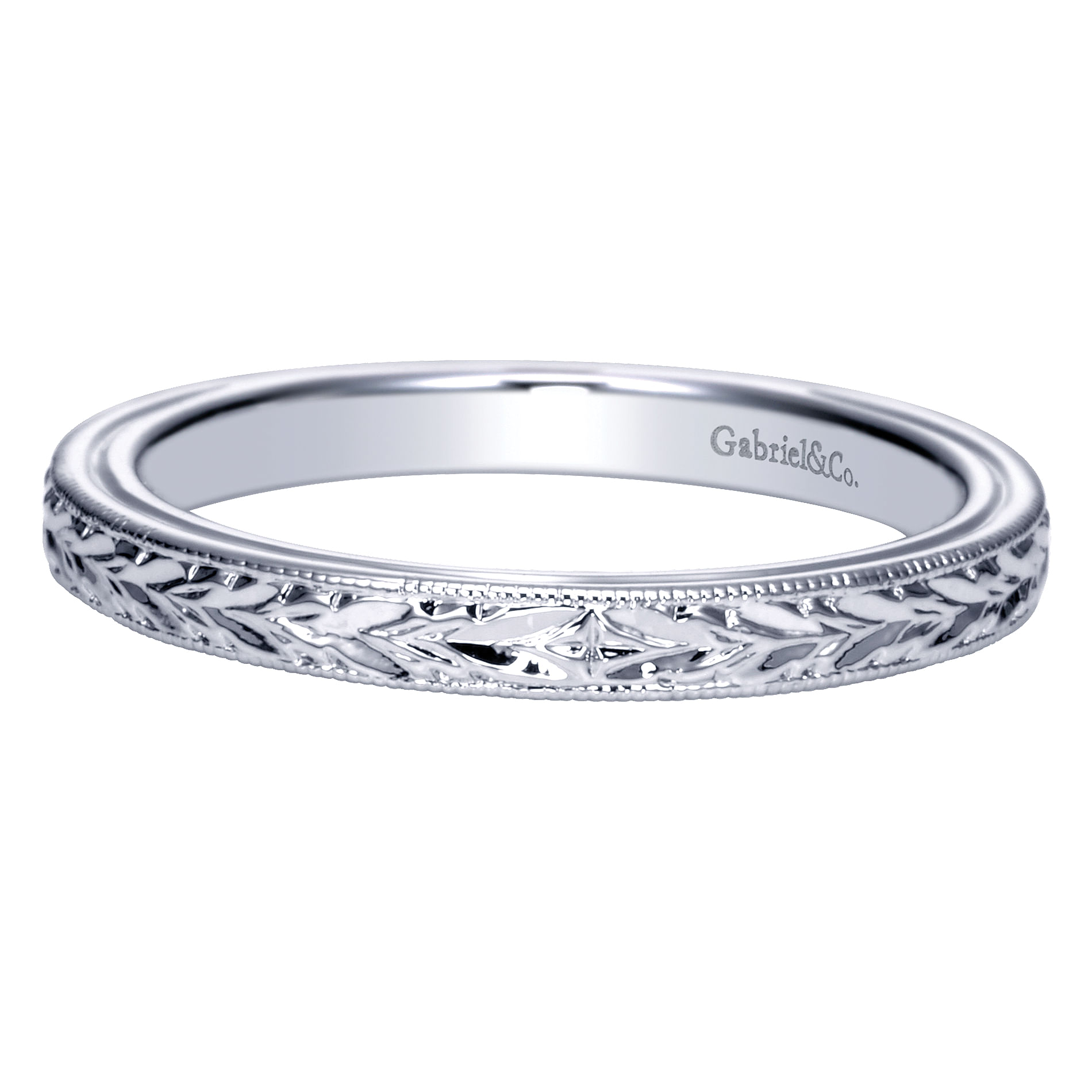 14k White Gold Straight 14k White Gold Straight