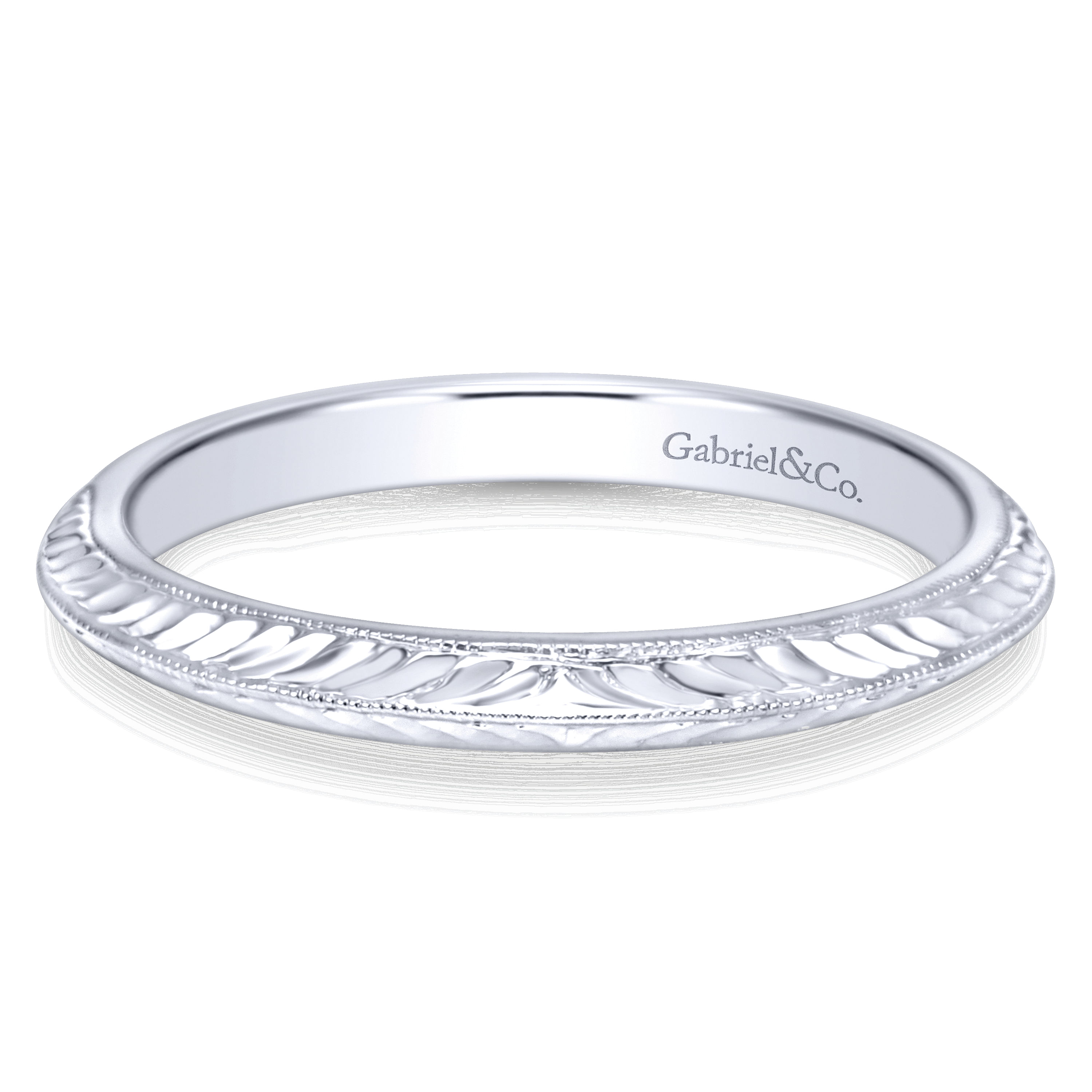 14k White Gold Straight 14k White Gold Straight