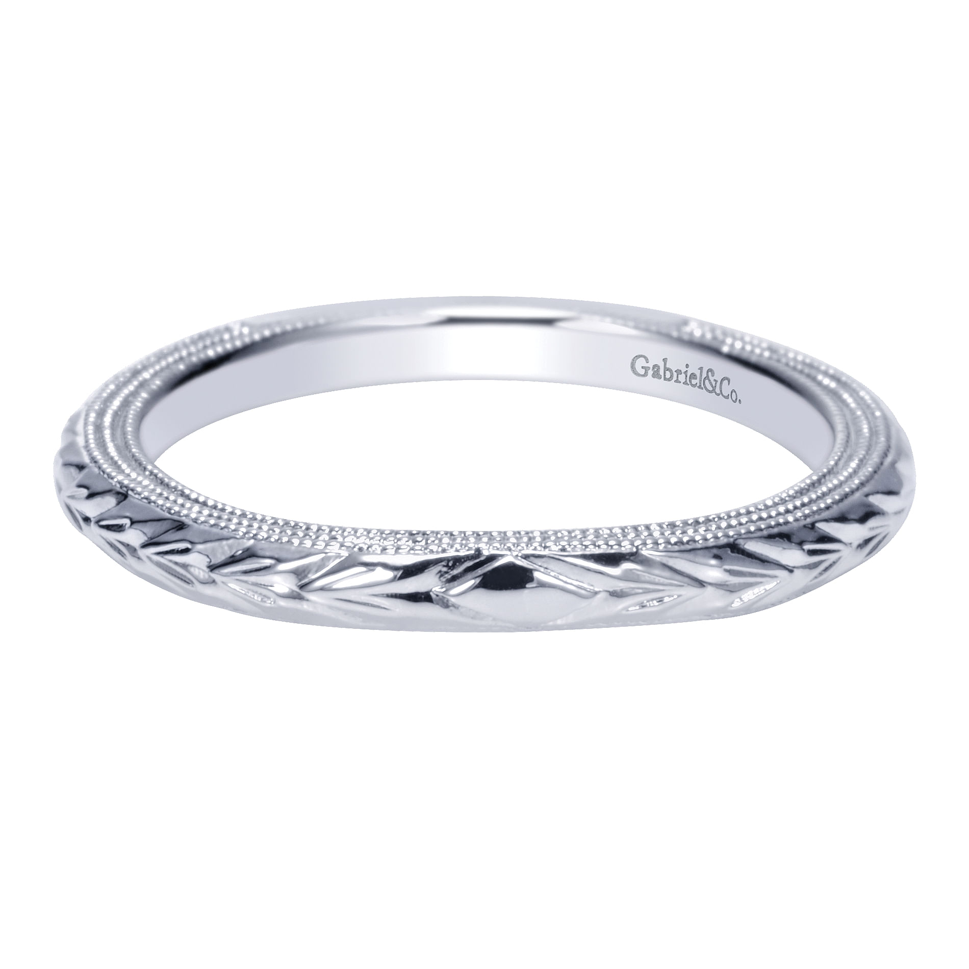 14k White Gold Straight 14k White Gold Straight