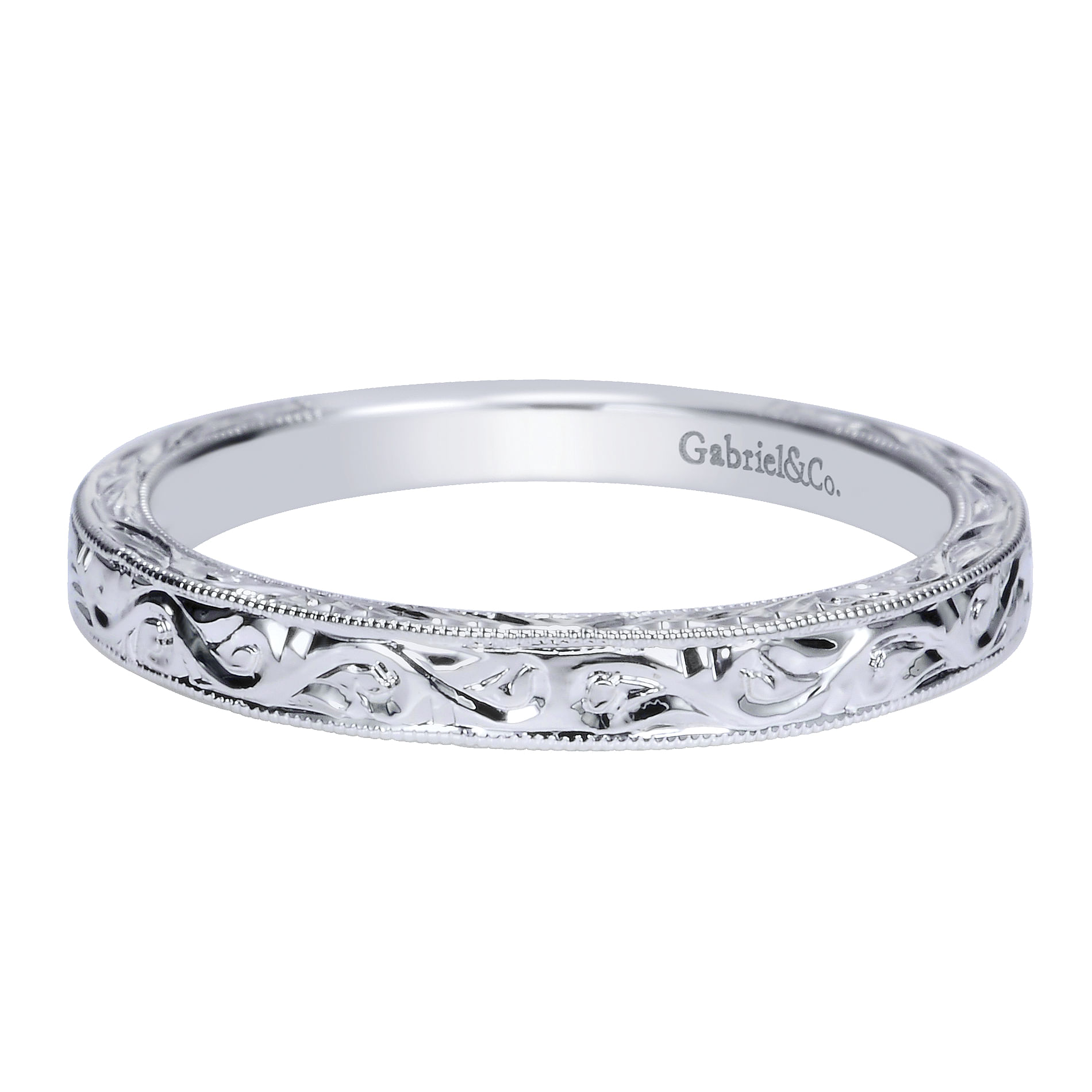 14k White Gold Straight 14k White Gold Straight