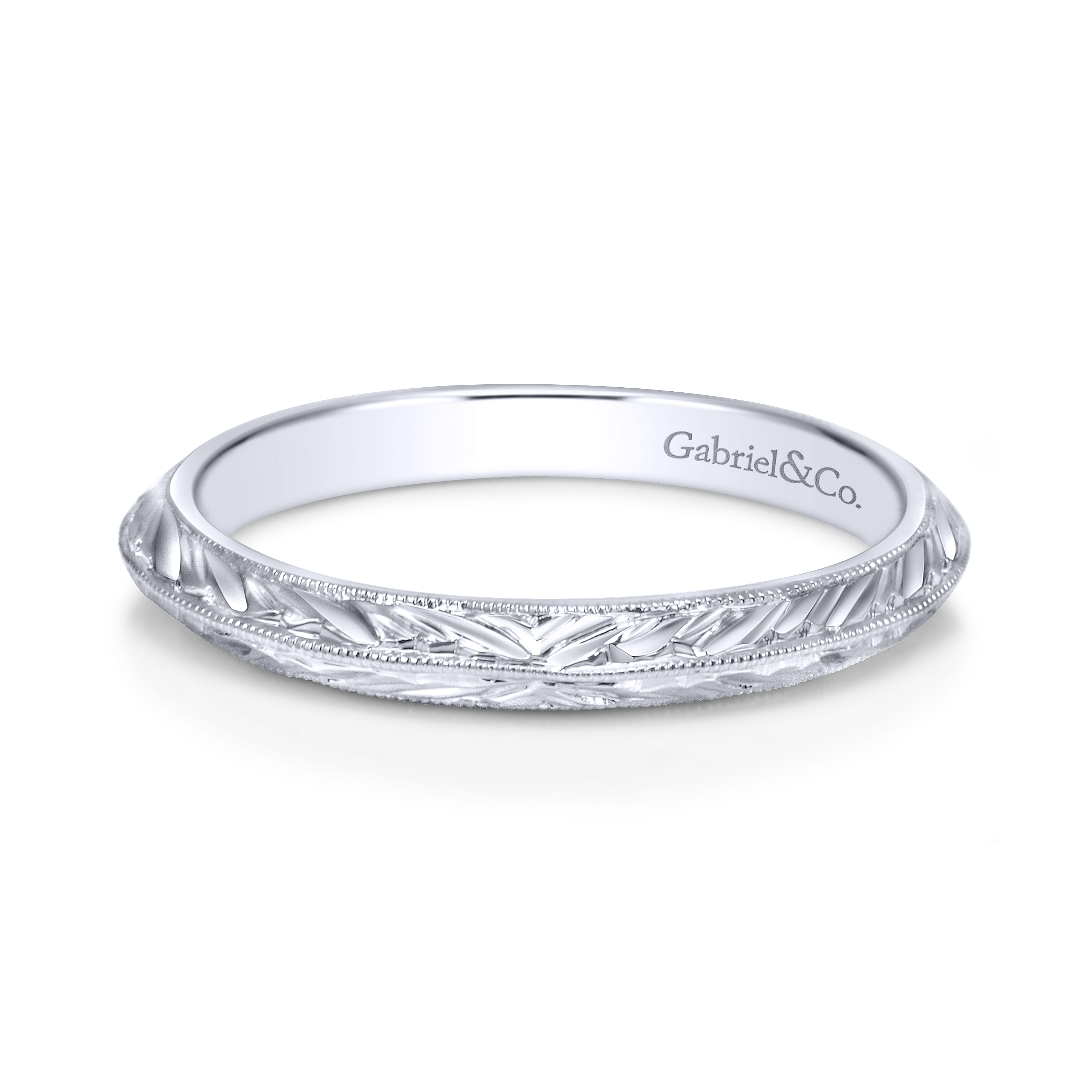 14k White Gold Straight 14k White Gold Straight