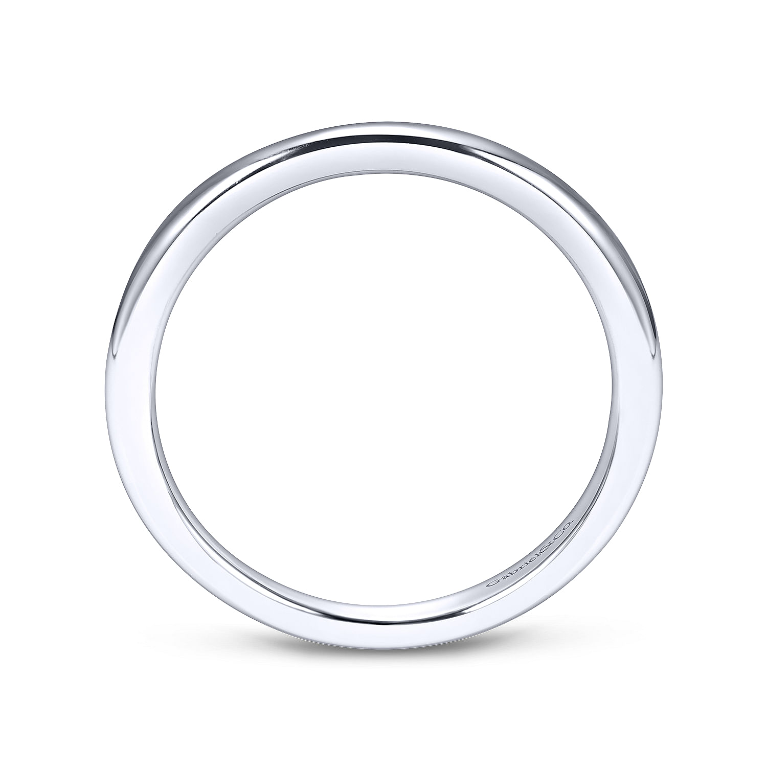 14k White Gold Straight Wedding Band angle 2 14k White Gold Straight Wedding Band angle 2