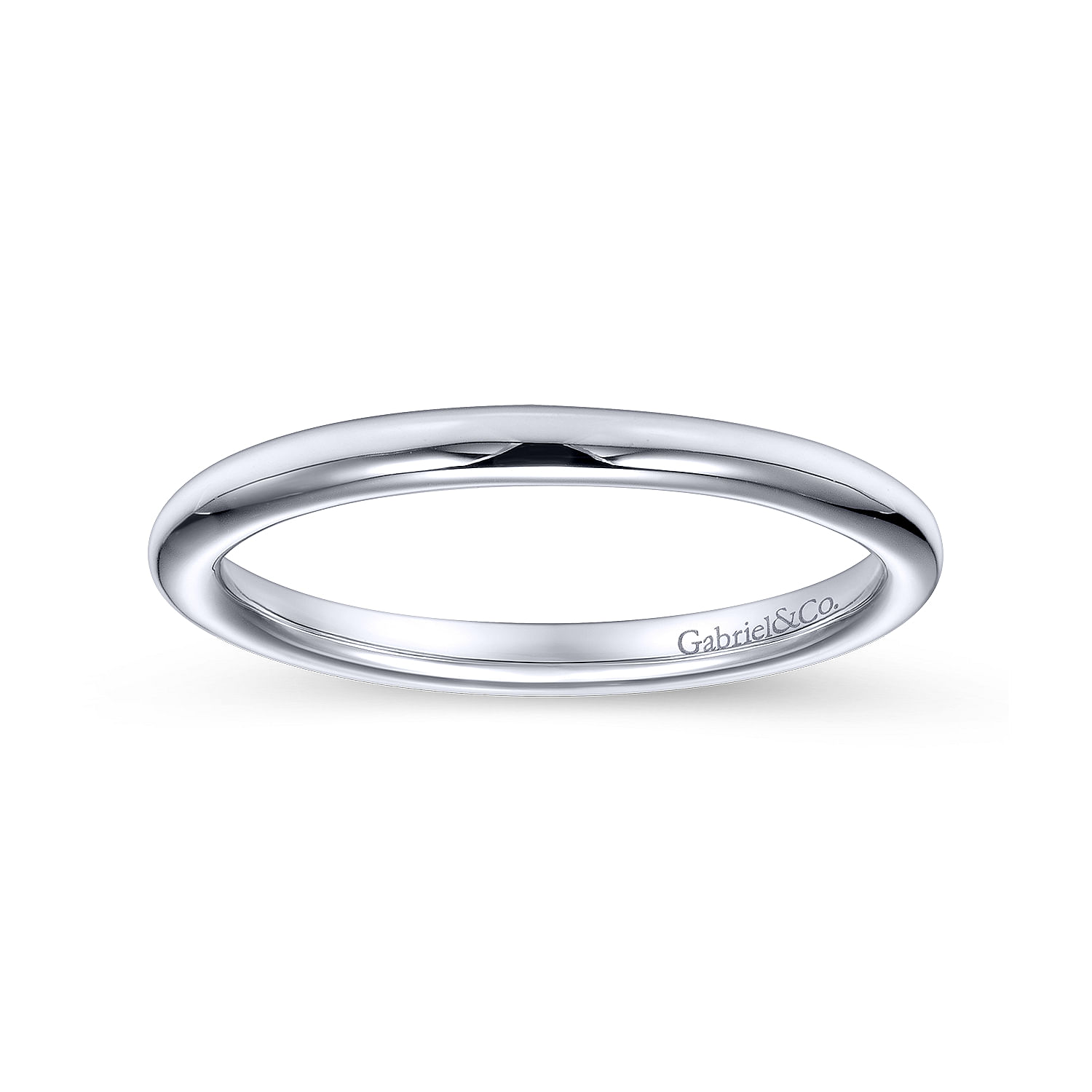 14k White Gold Straight Wedding Band angle 5 14k White Gold Straight Wedding Band angle 5