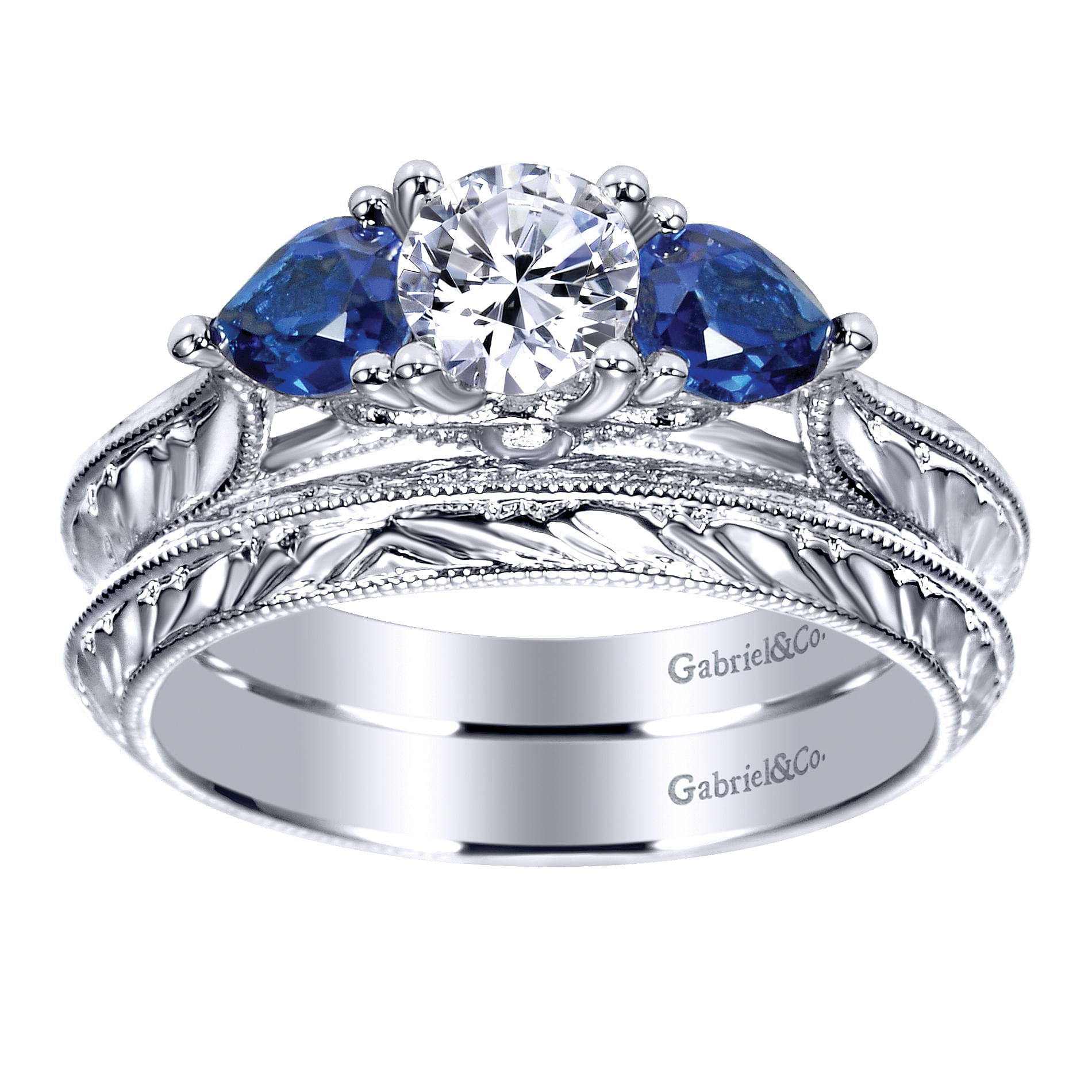 14k White Gold Straight Wedding Band angle 4 14k White Gold Straight Wedding Band angle 4