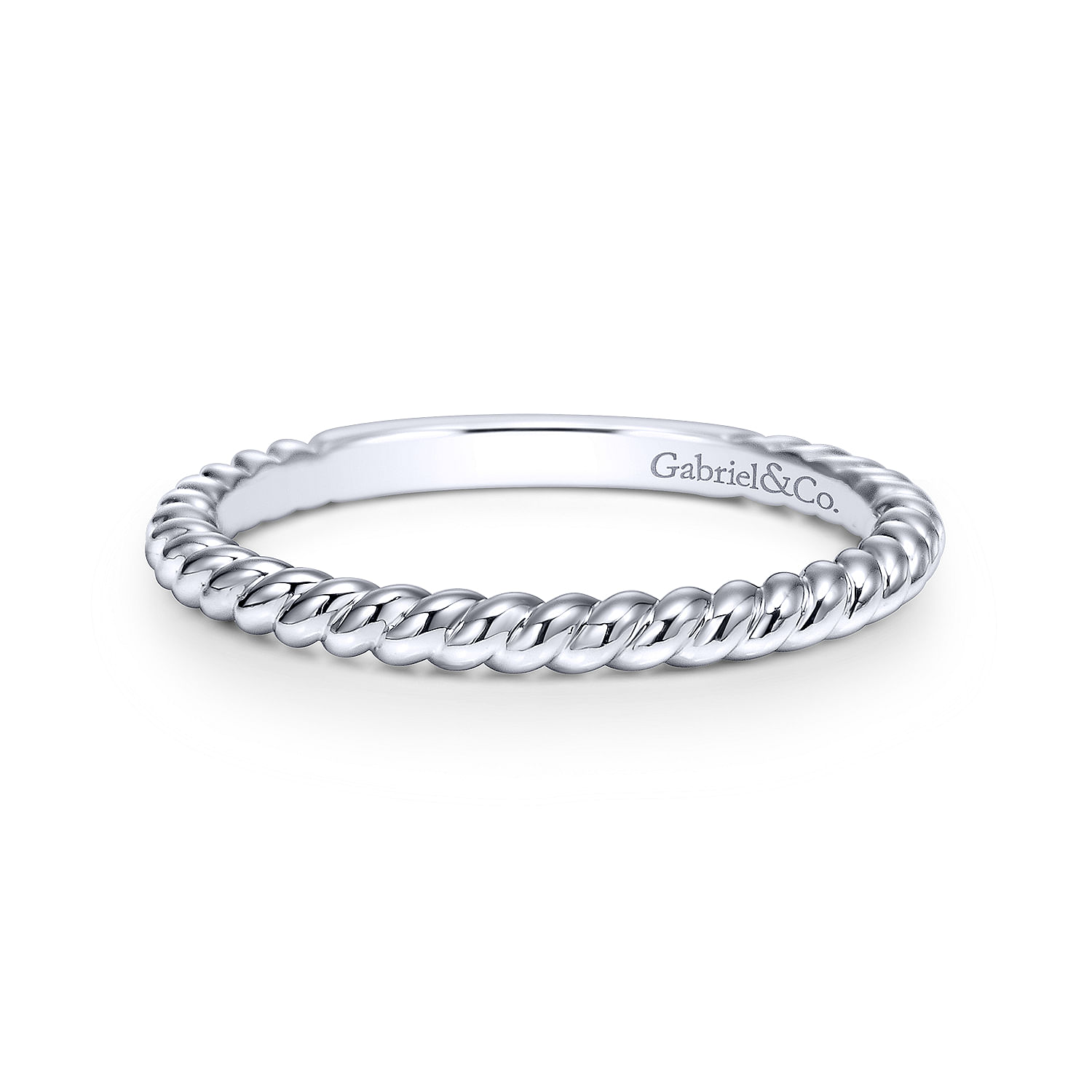 14k White Gold Straight 14k White Gold Straight