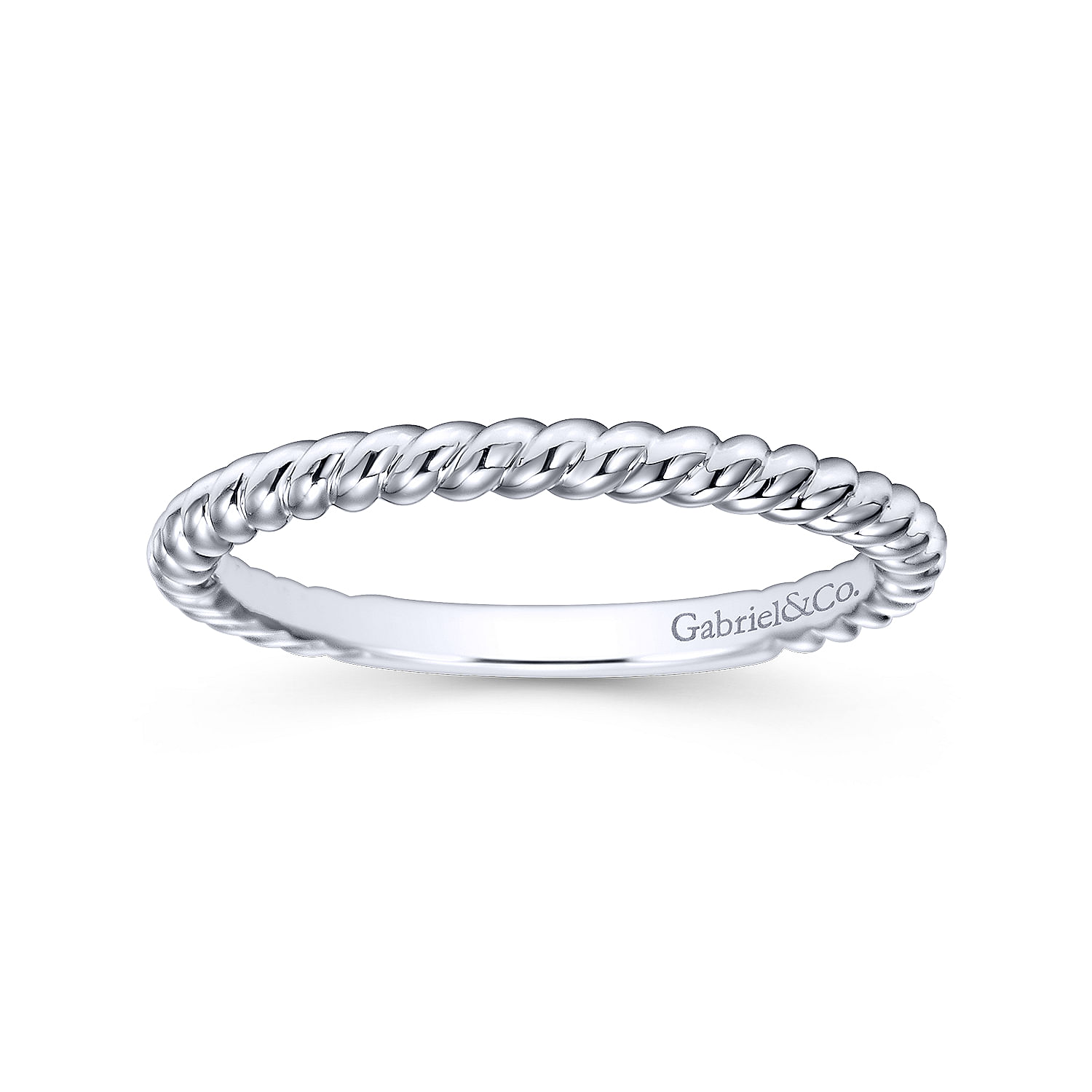 14k White Gold Straight Wedding Band angle 5 14k White Gold Straight Wedding Band angle 5