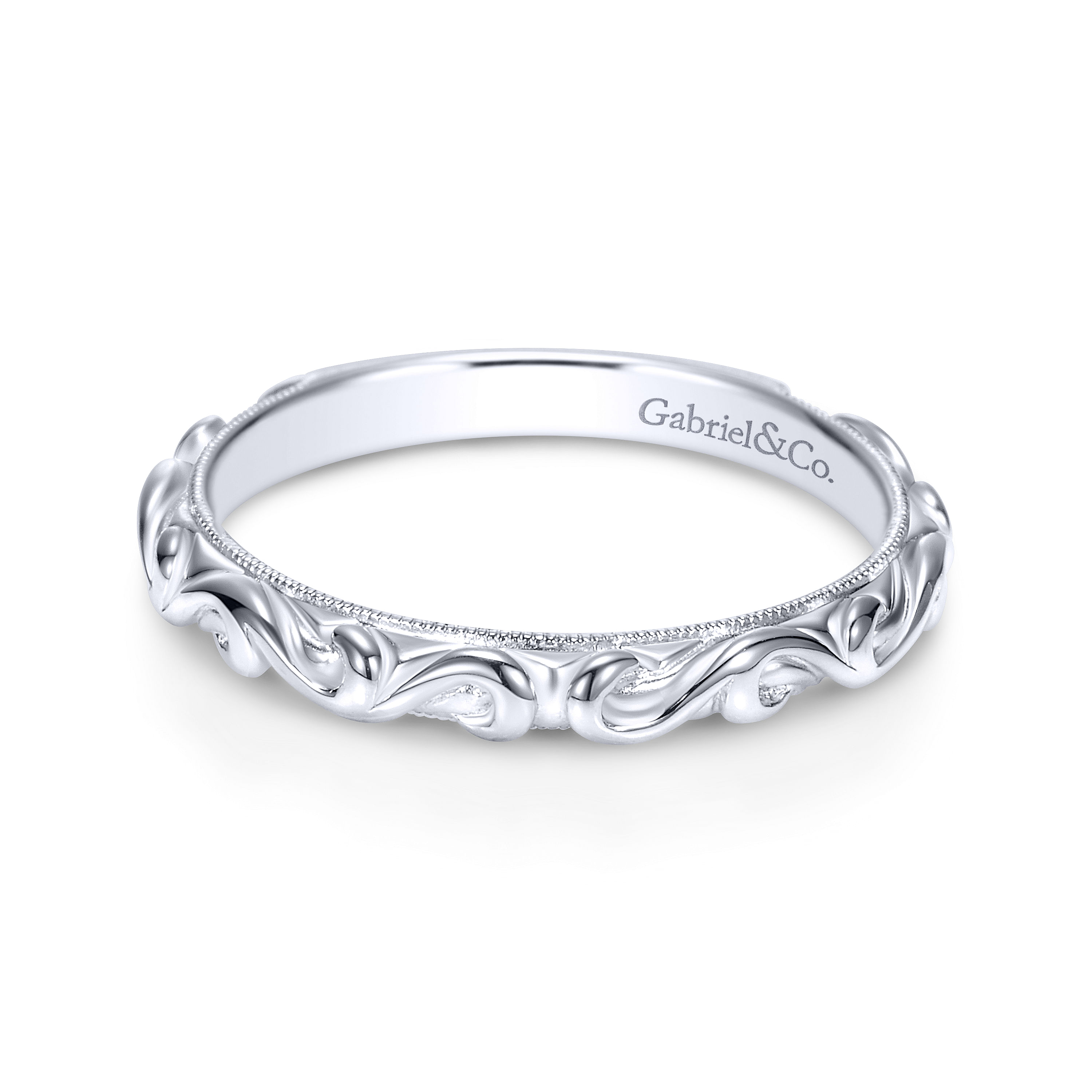 14k White Gold Straight 14k White Gold Straight