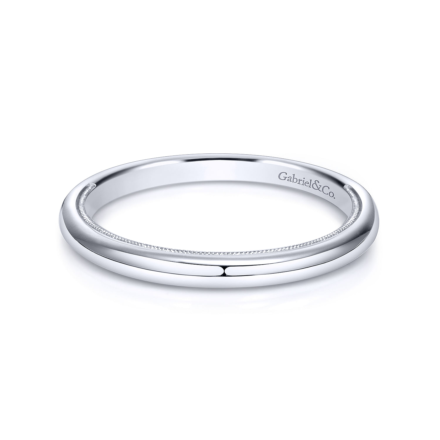 14k White Gold Straight 14k White Gold Straight