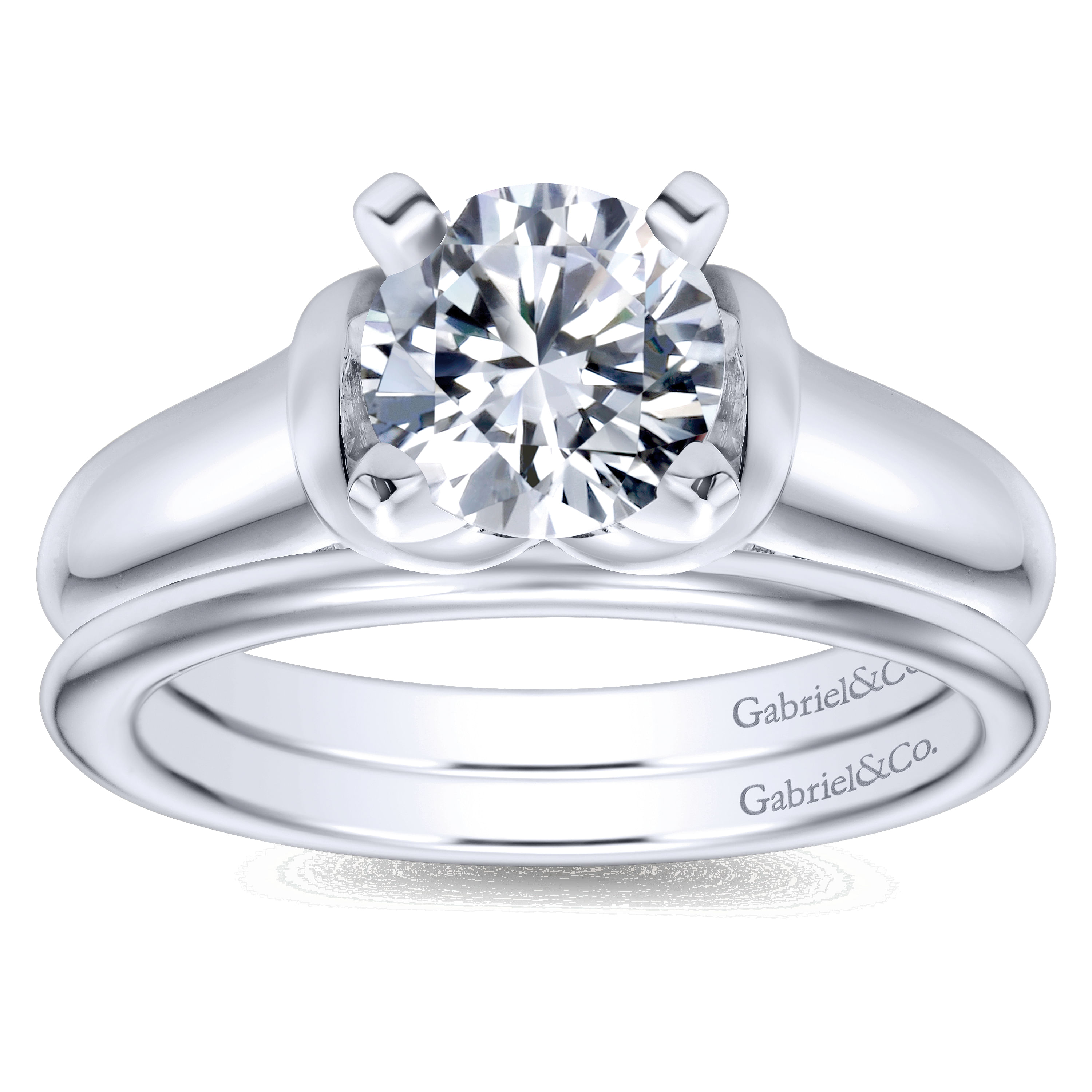 14k White Gold Straight Wedding Band angle 4 14k White Gold Straight Wedding Band angle 4