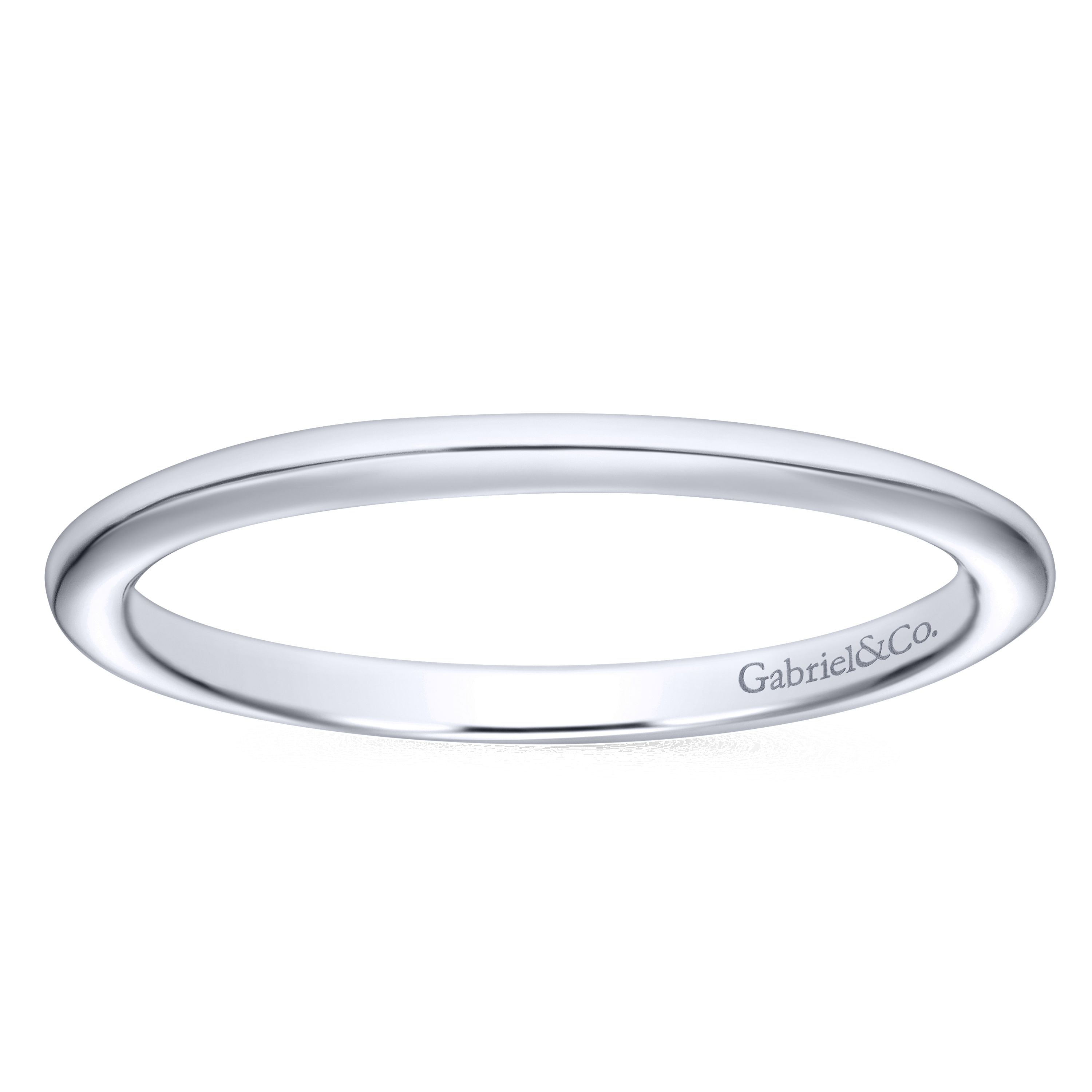 14k White Gold Straight Wedding Band angle 5 14k White Gold Straight Wedding Band angle 5