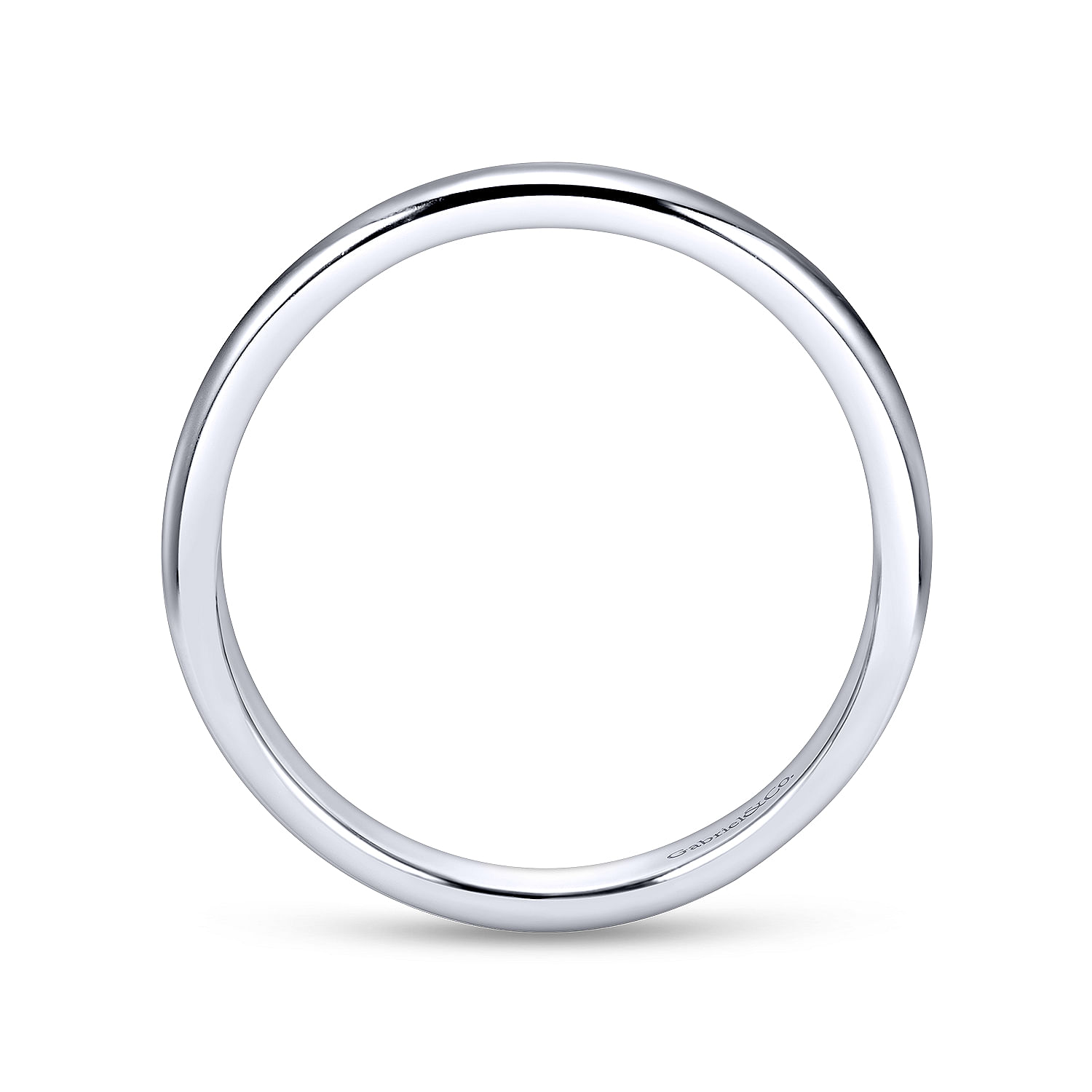 14k White Gold Straight Wedding Band angle 2 14k White Gold Straight Wedding Band angle 2
