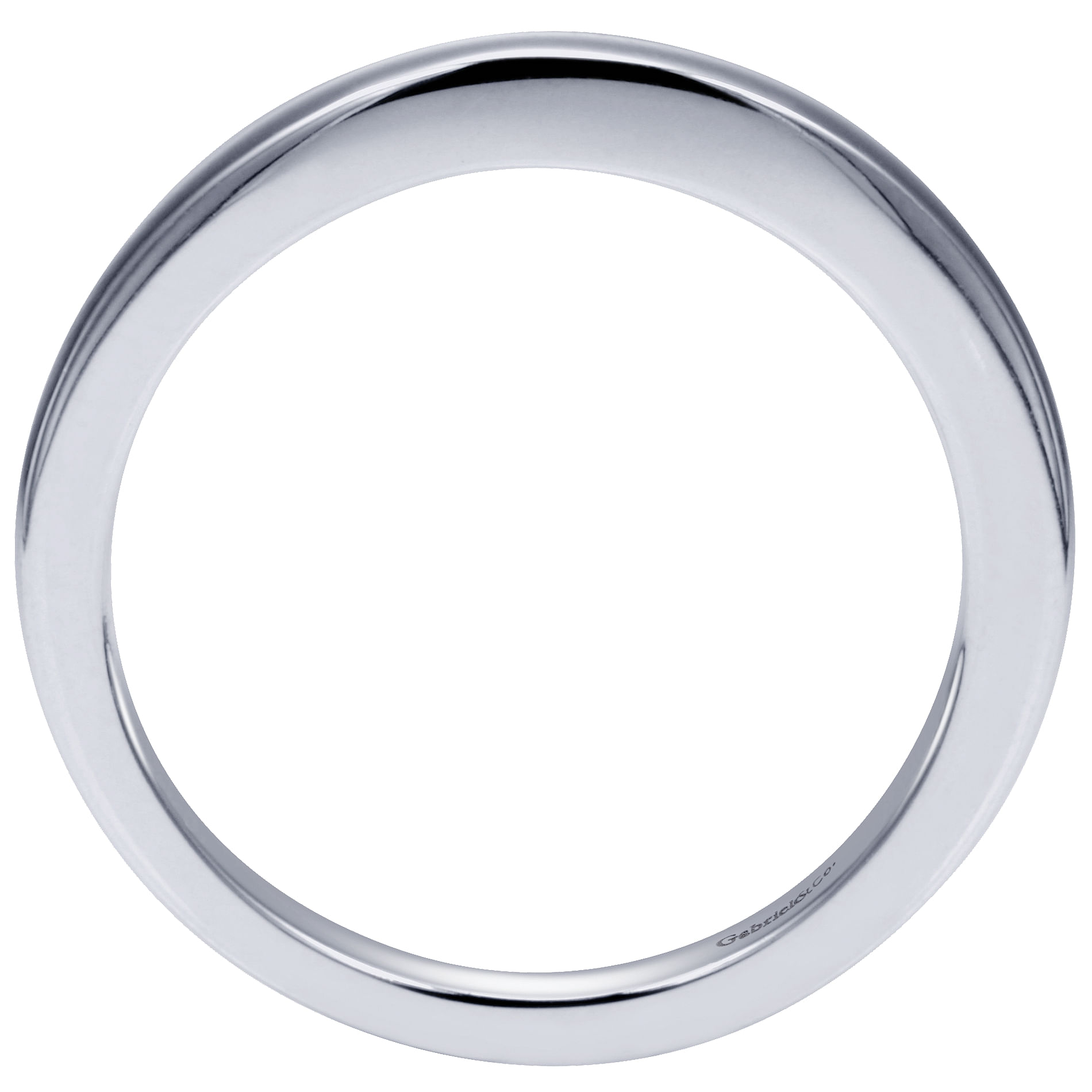 14k White Gold Straight Wedding Band angle 2 14k White Gold Straight Wedding Band angle 2