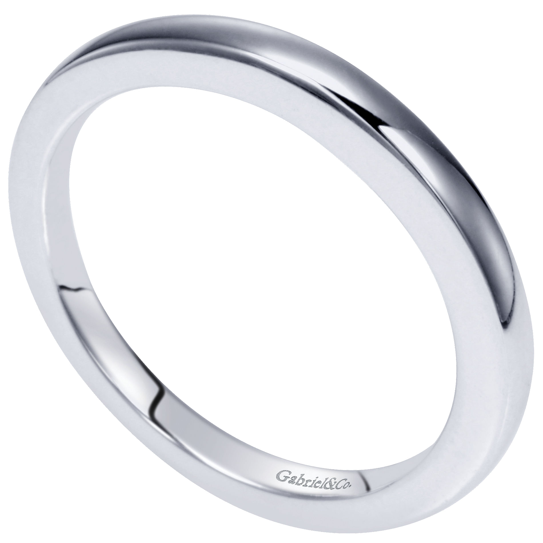 14k White Gold Straight Wedding Band angle 3 14k White Gold Straight Wedding Band angle 3