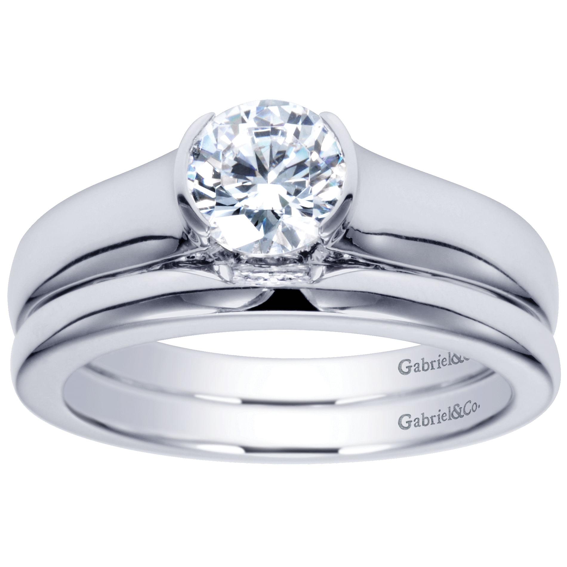 14k White Gold Straight Wedding Band angle 4 14k White Gold Straight Wedding Band angle 4
