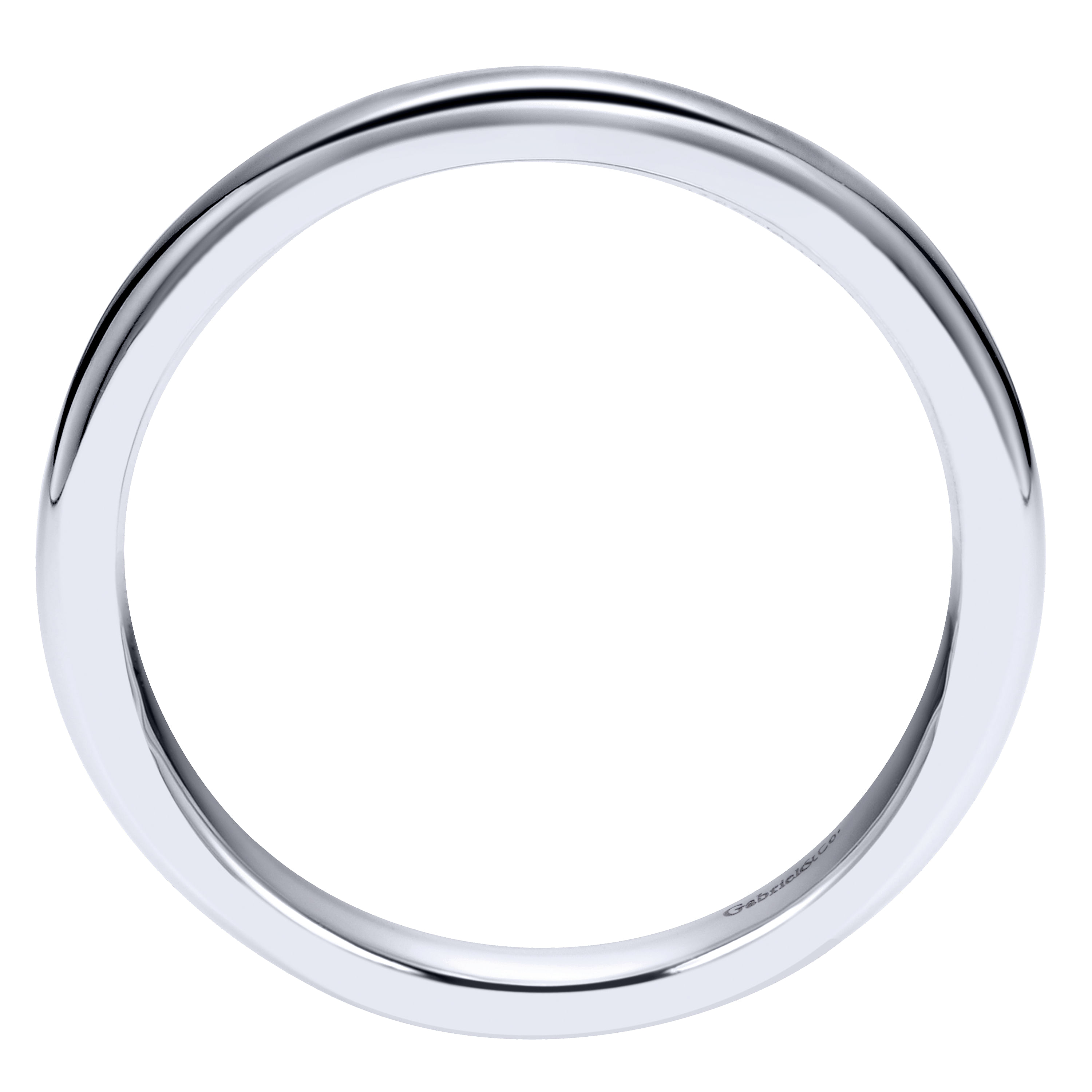 14k White Gold Straight Wedding Band angle 2 14k White Gold Straight Wedding Band angle 2
