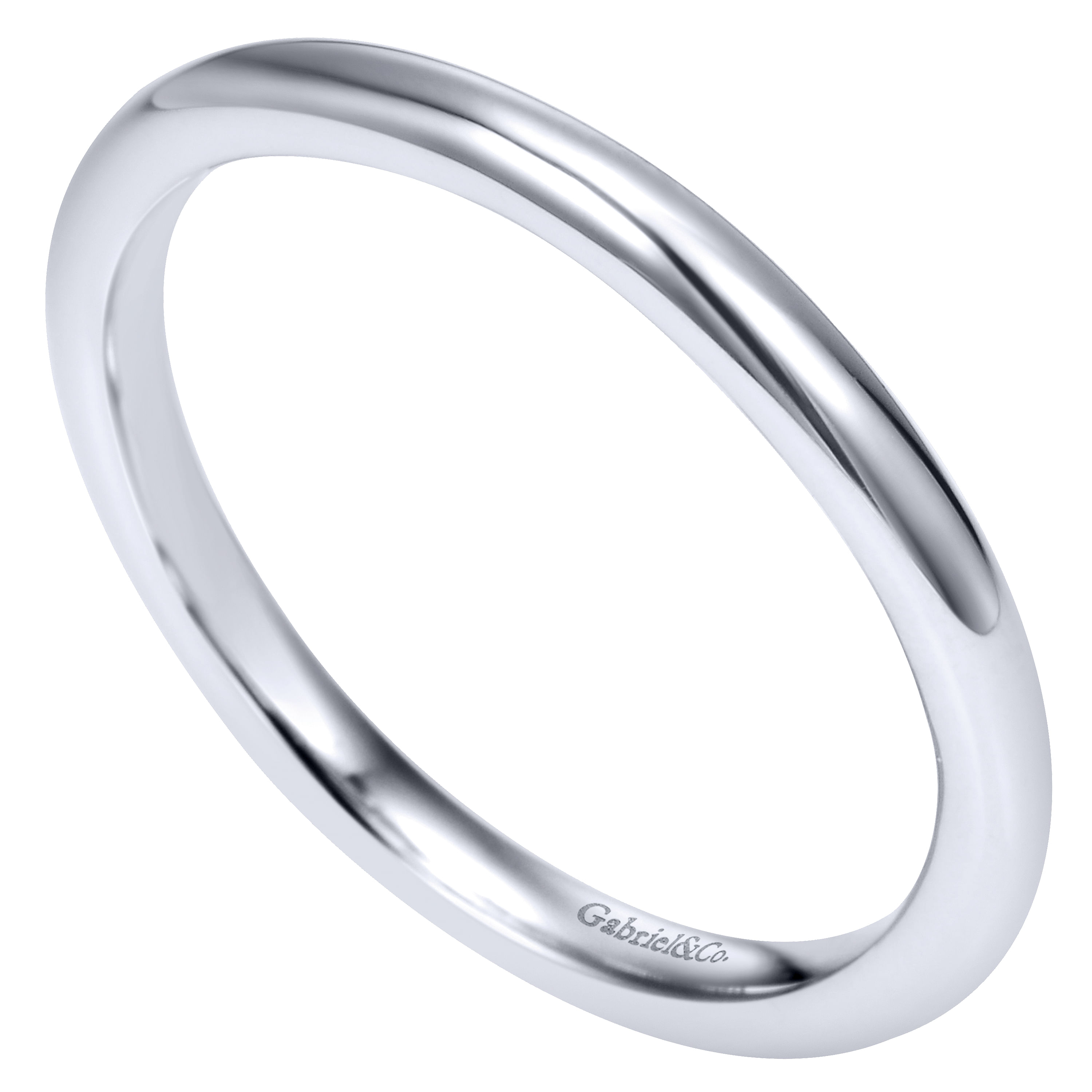 14k White Gold Straight Wedding Band angle 3 14k White Gold Straight Wedding Band angle 3