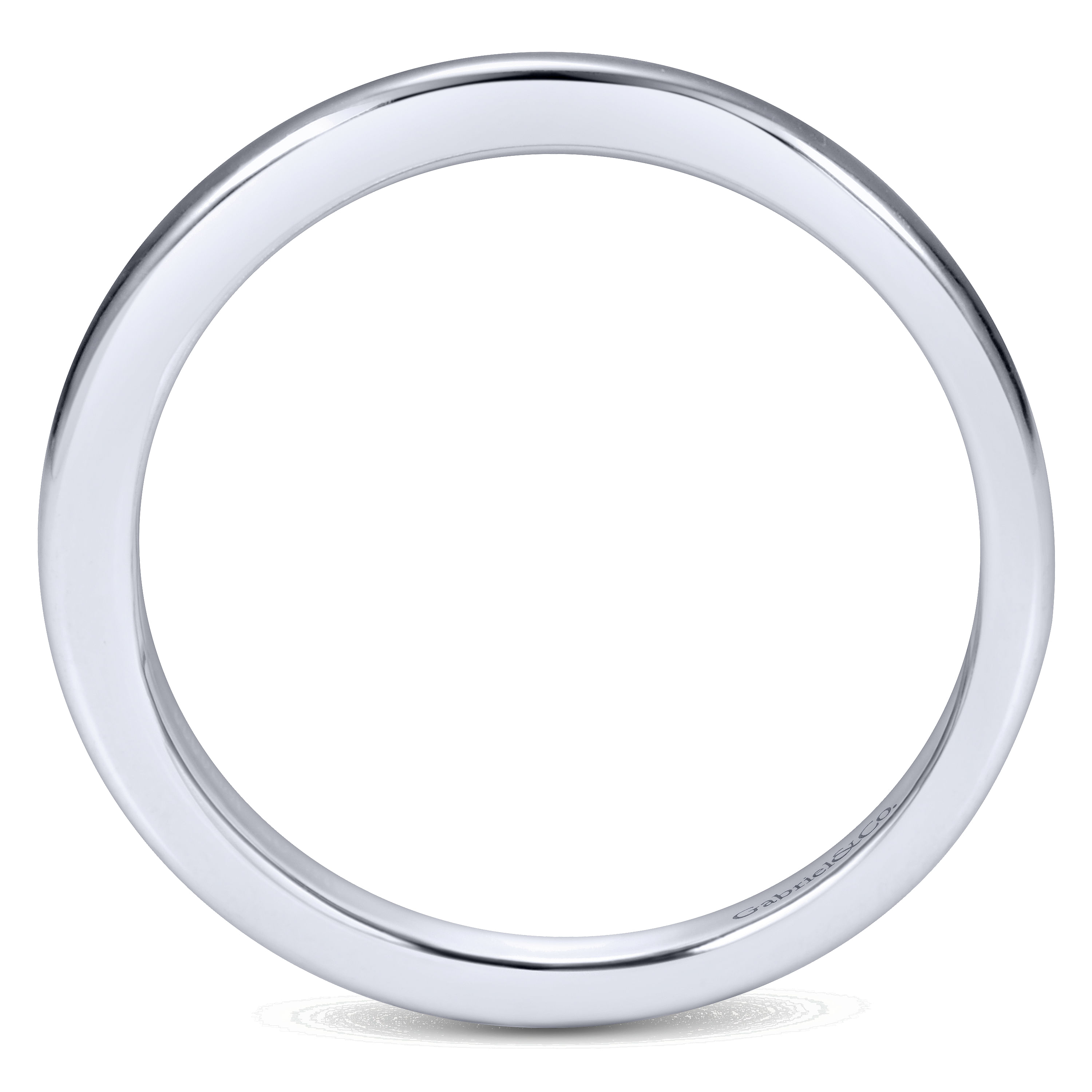 14k White Gold Straight Wedding Band angle 2 14k White Gold Straight Wedding Band angle 2