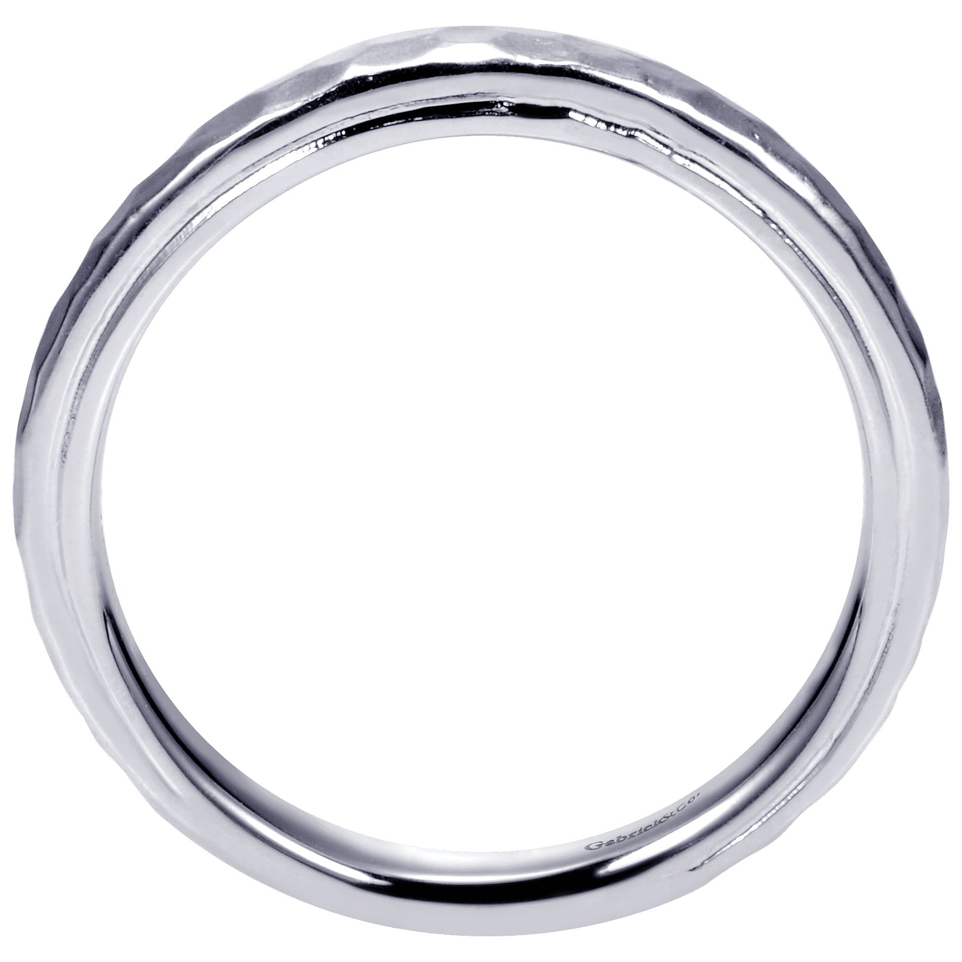 14k White Gold Straight Wedding Band angle 2 14k White Gold Straight Wedding Band angle 2